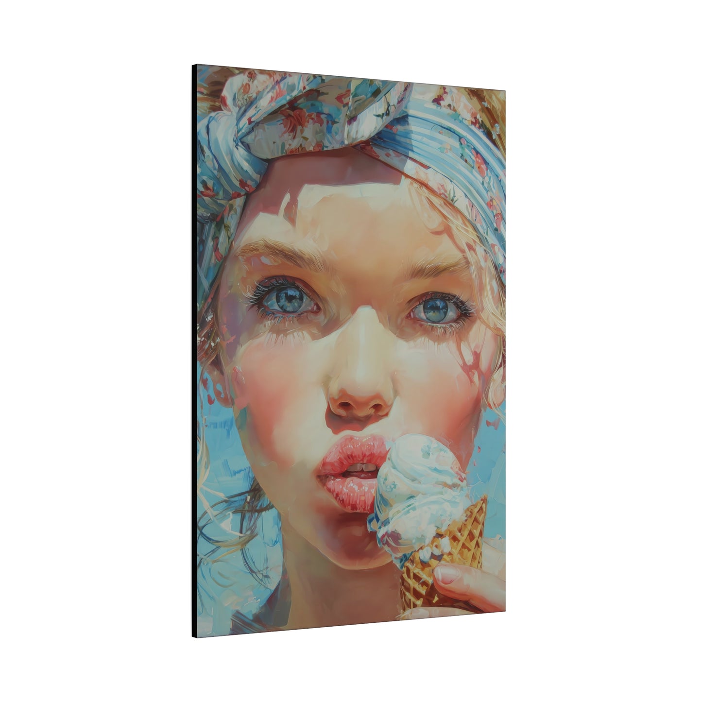 Gallery Wrapped Canvas, Sweet Summer Nostalgia, Sugar and Spice Art Canvas, Ice Cream Dreams Art – Honey