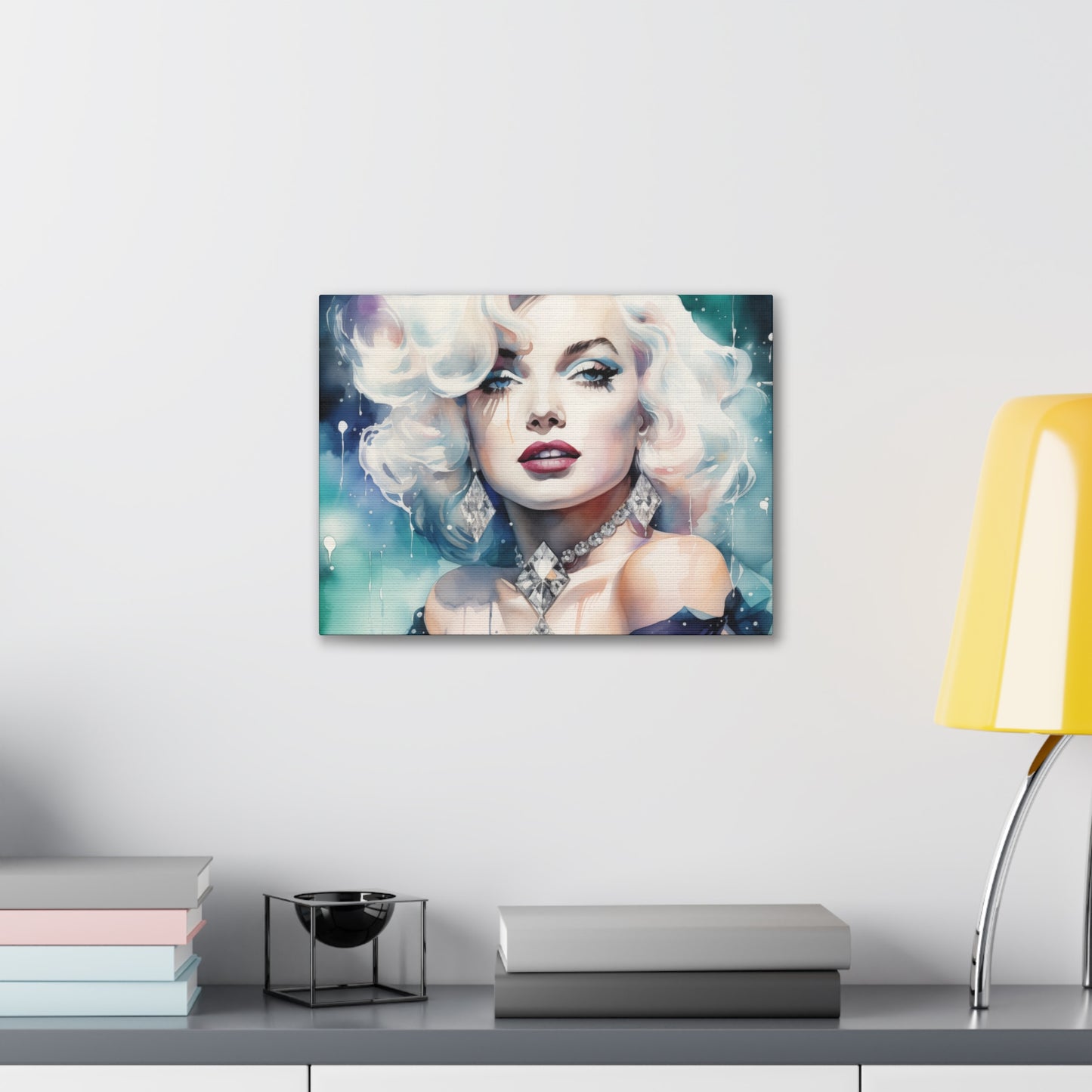 Canvas Wall Art, Gallery Wrapped Pop Art, Celebrity Wall Art – Marilyn Monroe - Diamonds