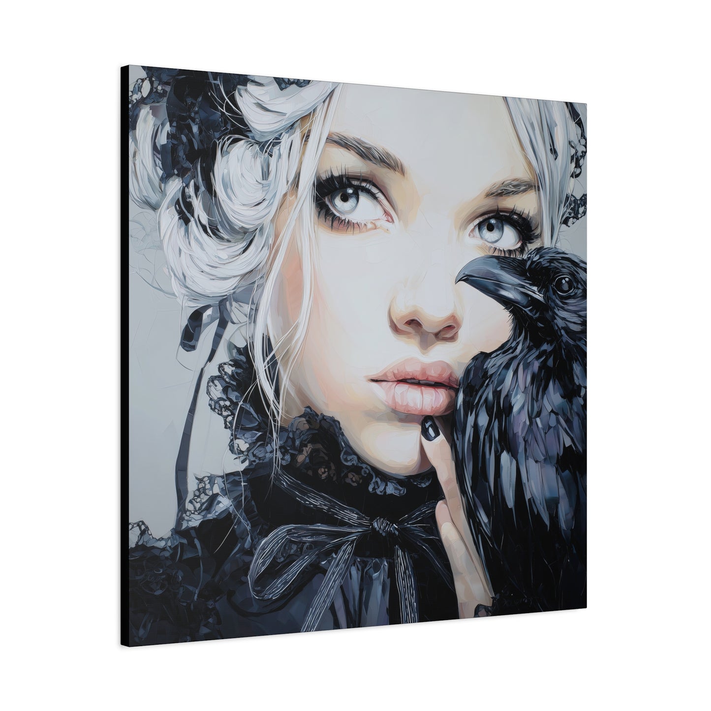 Gallery Wrapped Canvas, Myth and Bones Gothic Art Canvas, Dark Muse Canvas - Harlow