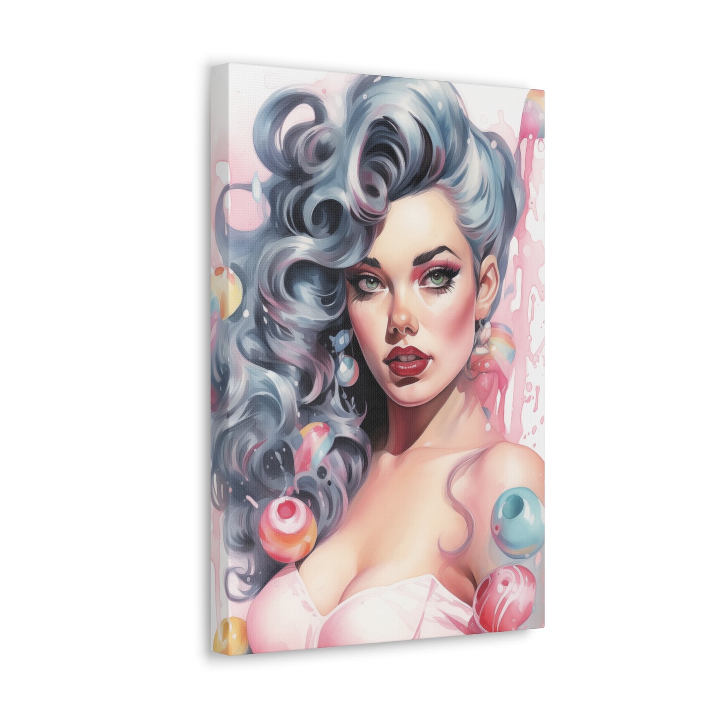 Canvas Wall Art, Gallery Wrapped Pop Art, Femme Doll Wall Art – Lux