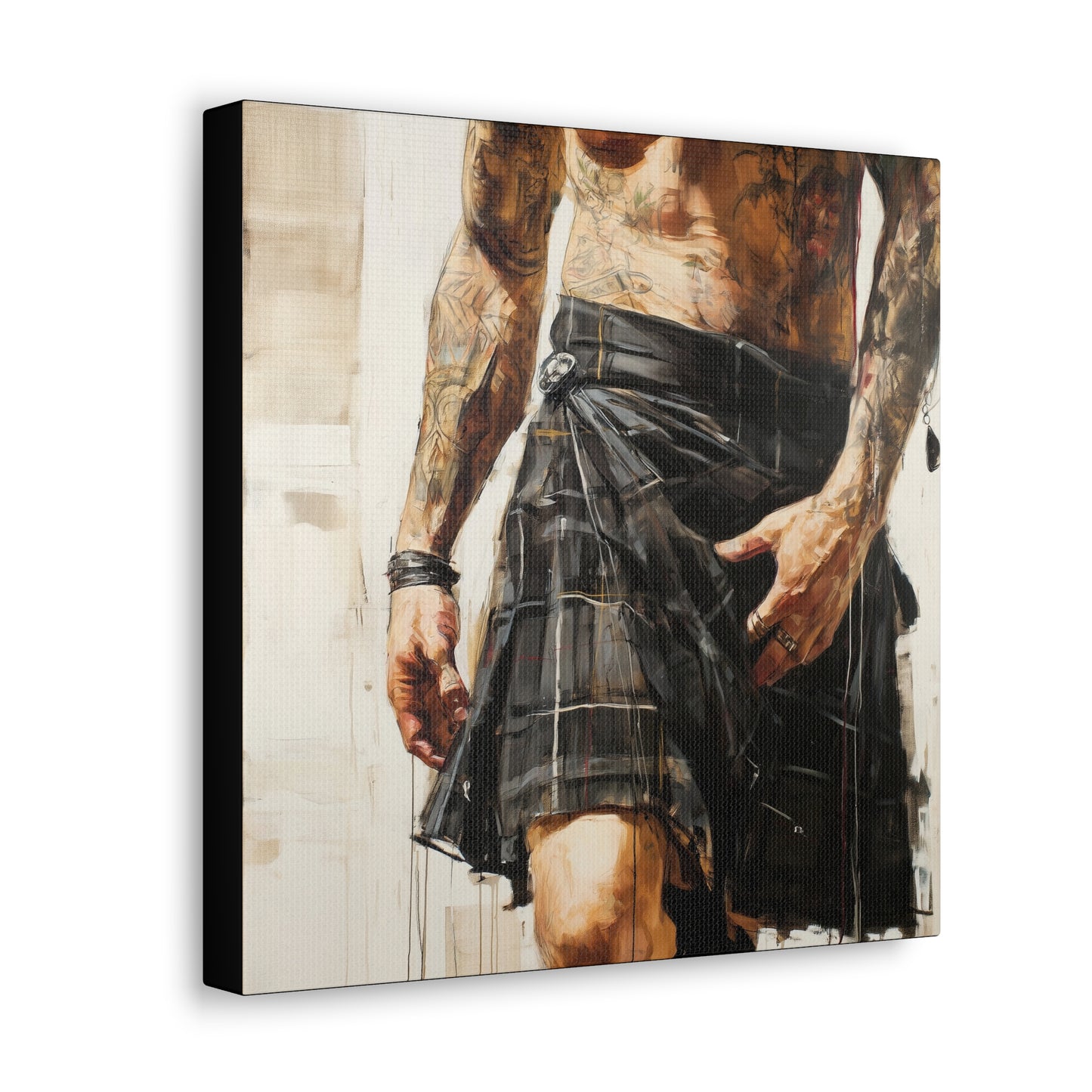Gallery Wrapped Canvas, Kilts and Carnage Art Canvas, Erotic Pinup Art Canvas – Brodie