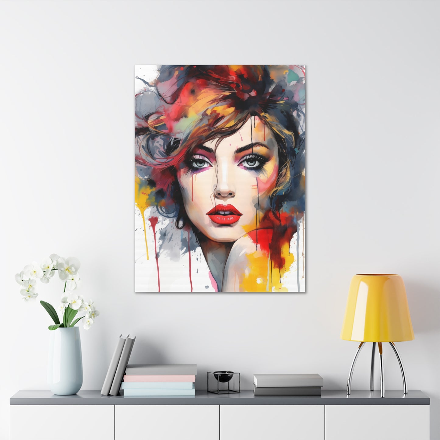Canvas Wall Art, Gallery Wrapped Pop Art, Femme Doll Wall Art – Alessia