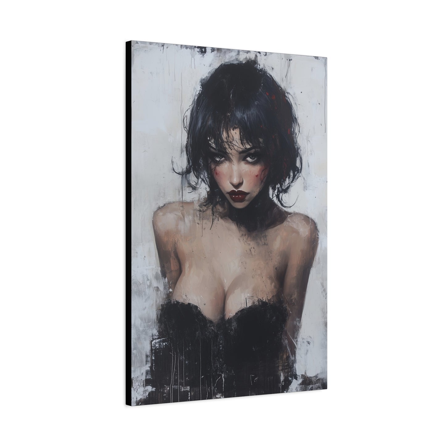 Gallery Wrapped Canvas, Sinners and Saints Art Canvas, Erotic Pinup Art Canvas – Lorna