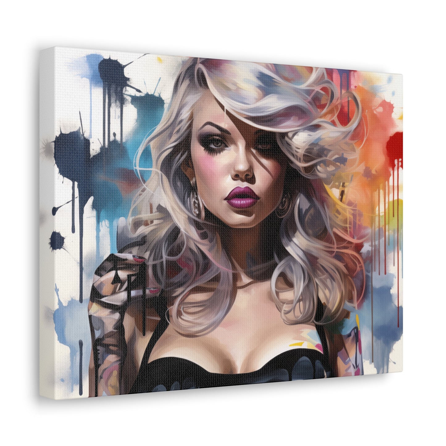 Canvas Wall Art, Gallery Wrapped Pop Art, Femme Doll Wall Art – Zephyr