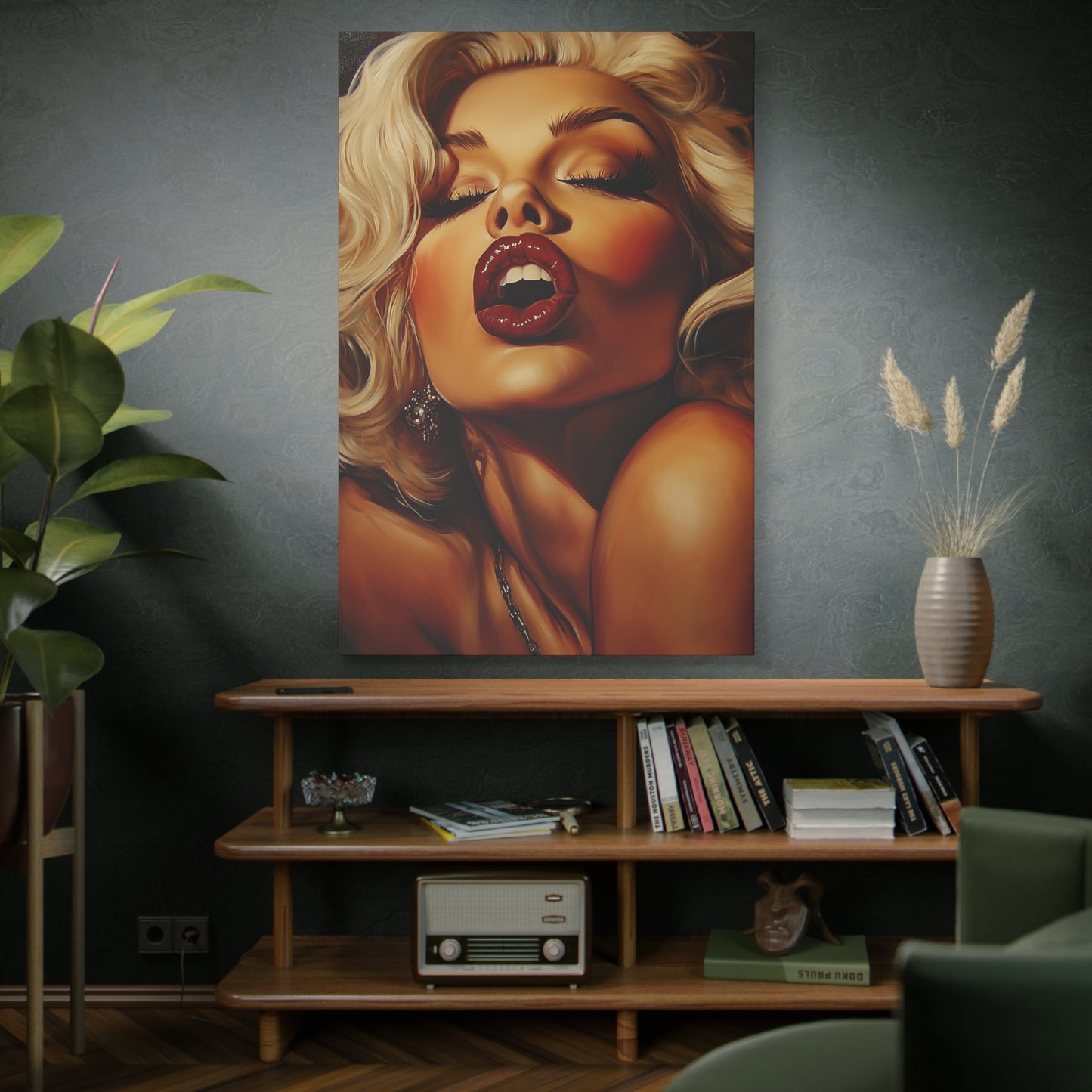 Gallery Wrapped Canvas, Guilt and Grit Adult Art Canvas, Erotic Pinup Art Canvas – Evangeline