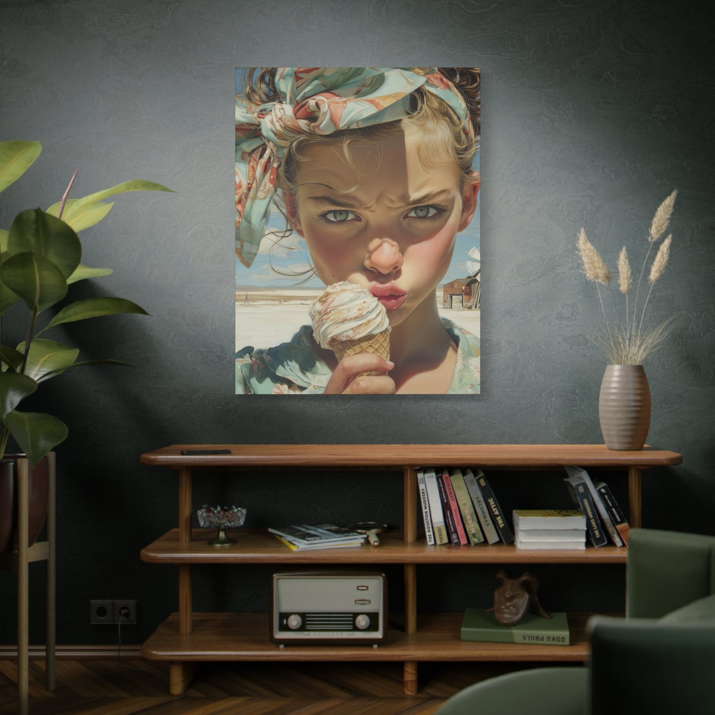Gallery Wrapped Canvas, Sweet Summer Nostalgia, Sugar and Spice Art Canvas, Ice Cream Dreams Art – Millie