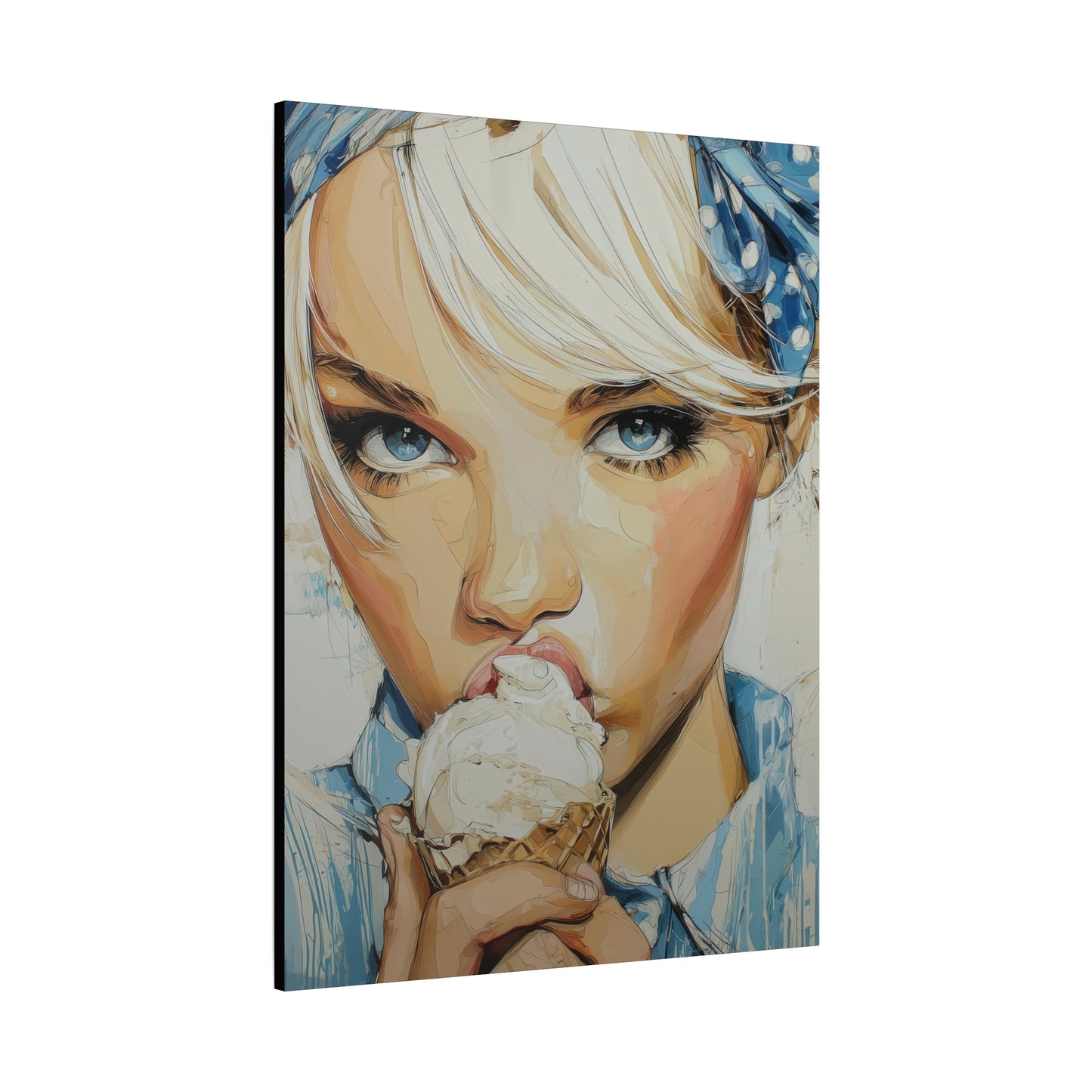 Gallery Wrapped Canvas, Sweet Summer Nostalgia, Sugar and Spice Art Canvas, Ice Cream Dreams Art – Cora
