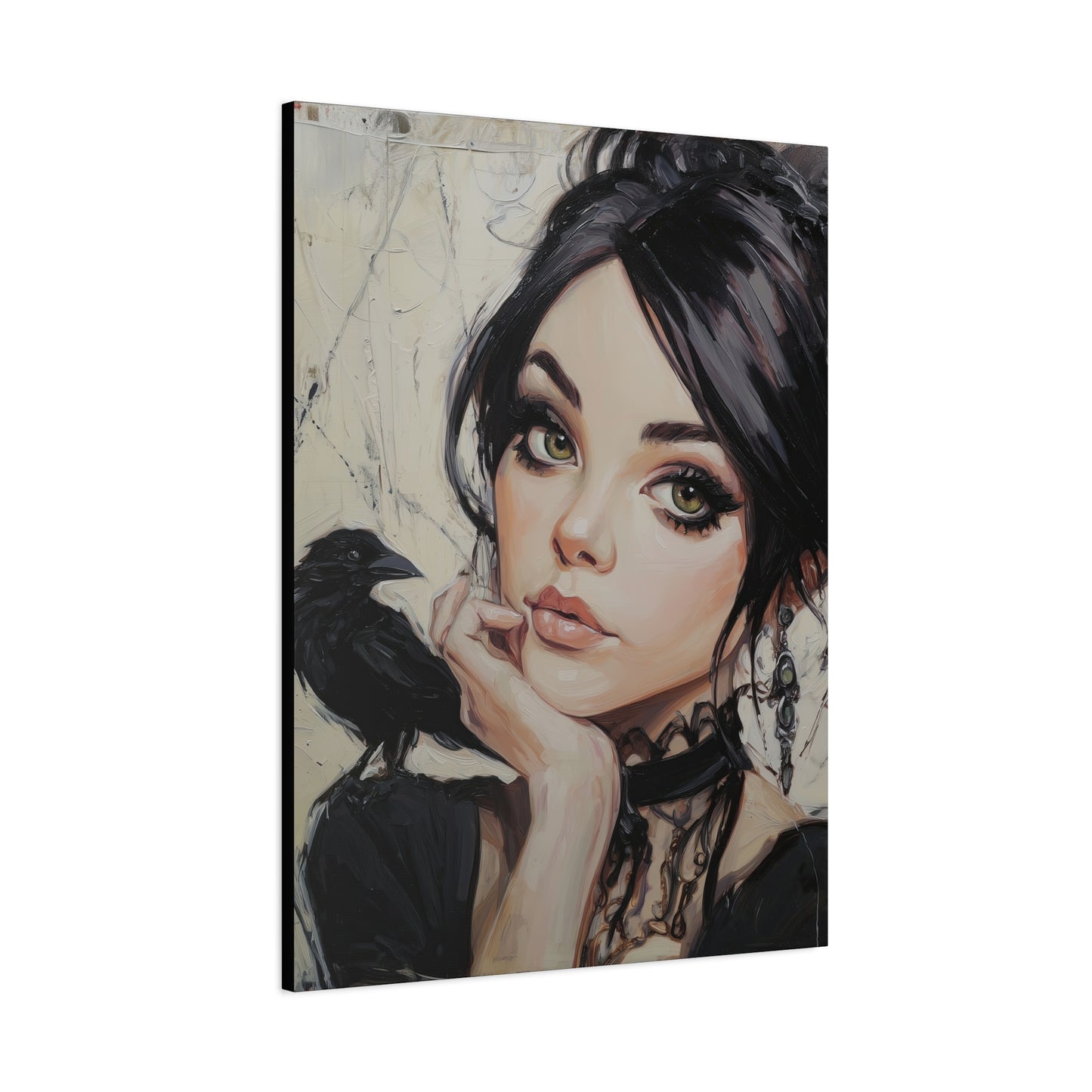 Gallery Wrapped Canvas, Myth and Bones Gothic Art Canvas, Dark Muse Canvas - Verity