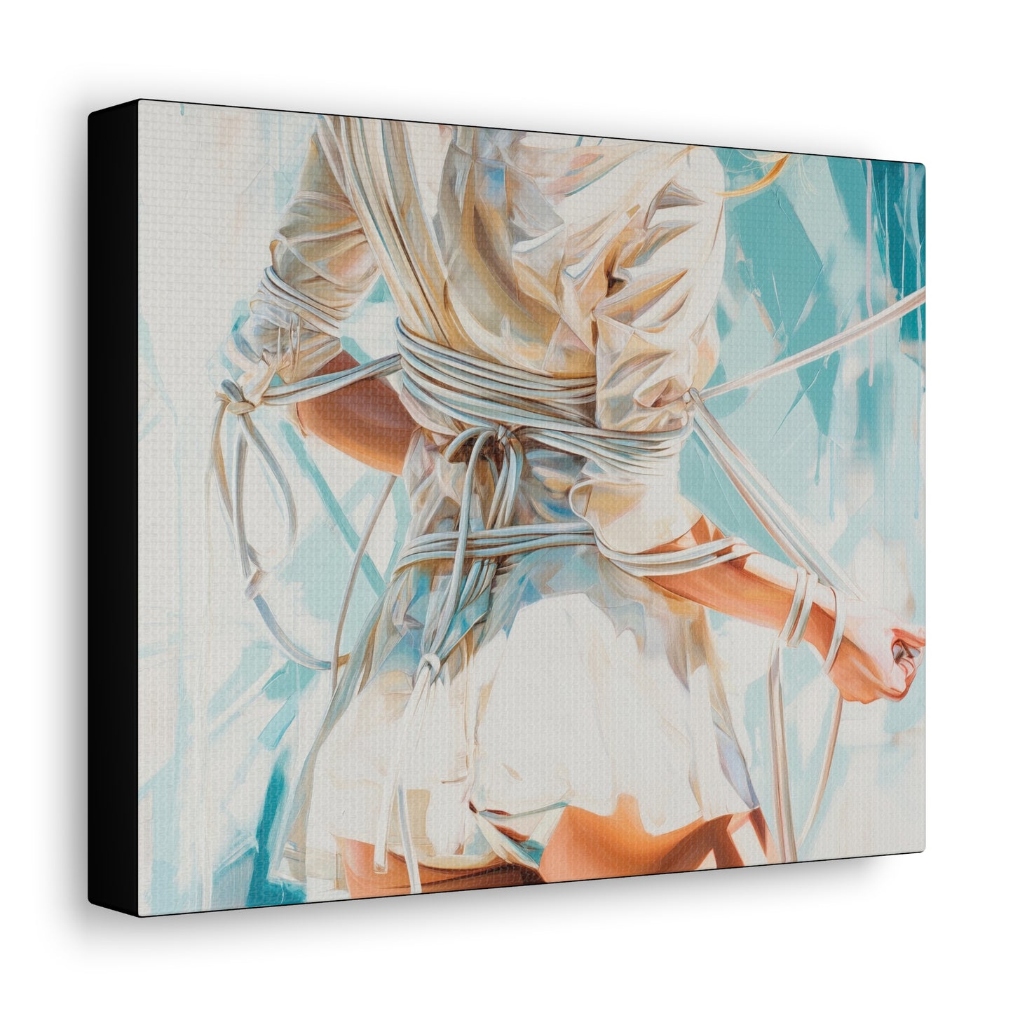 Gallery Wrapped Canvas, Ropes and Reverence Art Canvas, Erotic Shibari Art Canvas – Hannah's Sister