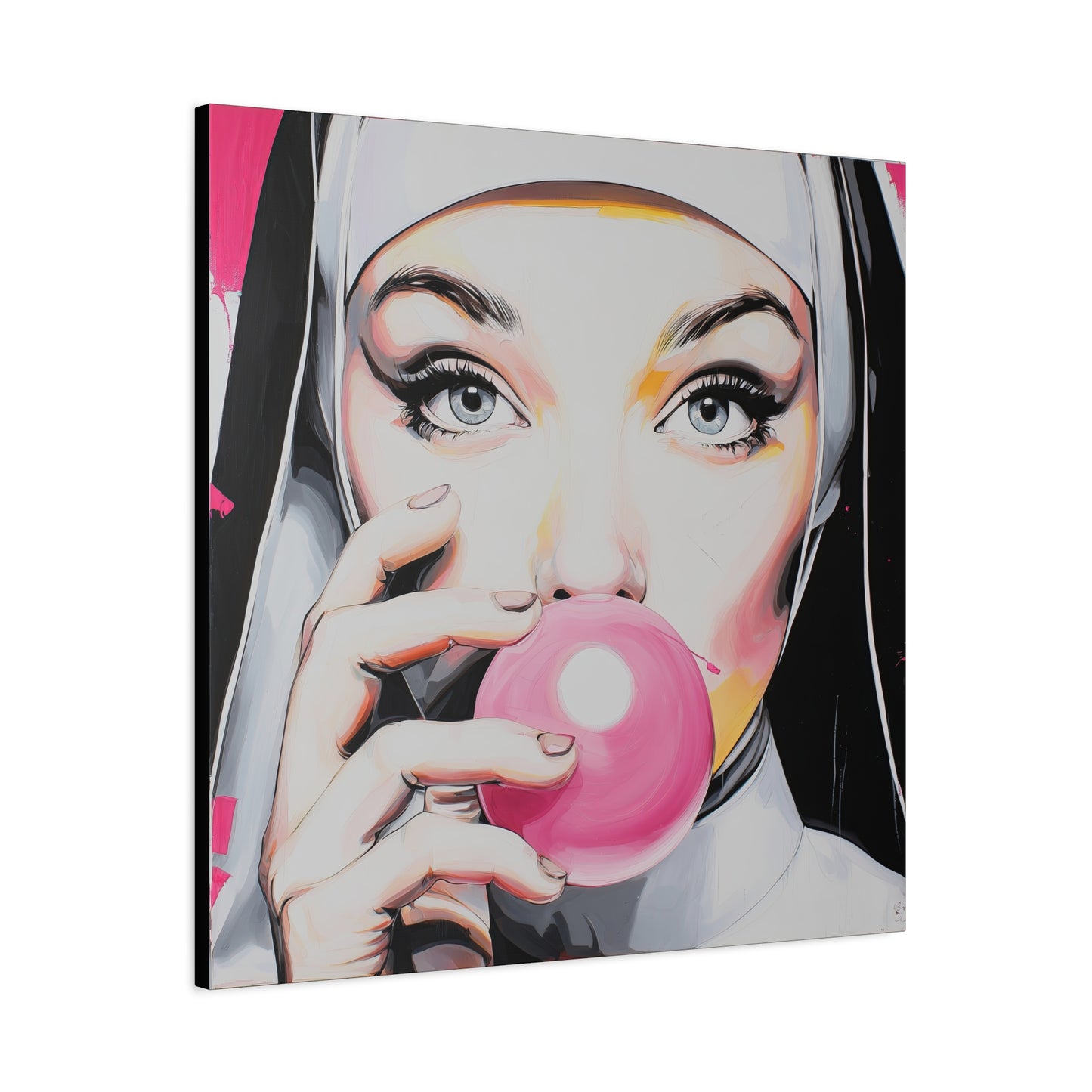 Gallery Wrapped Canvas, Habits and Heresy Art Canvas, Naughty Nuns Art Canvas – Sister Gloria