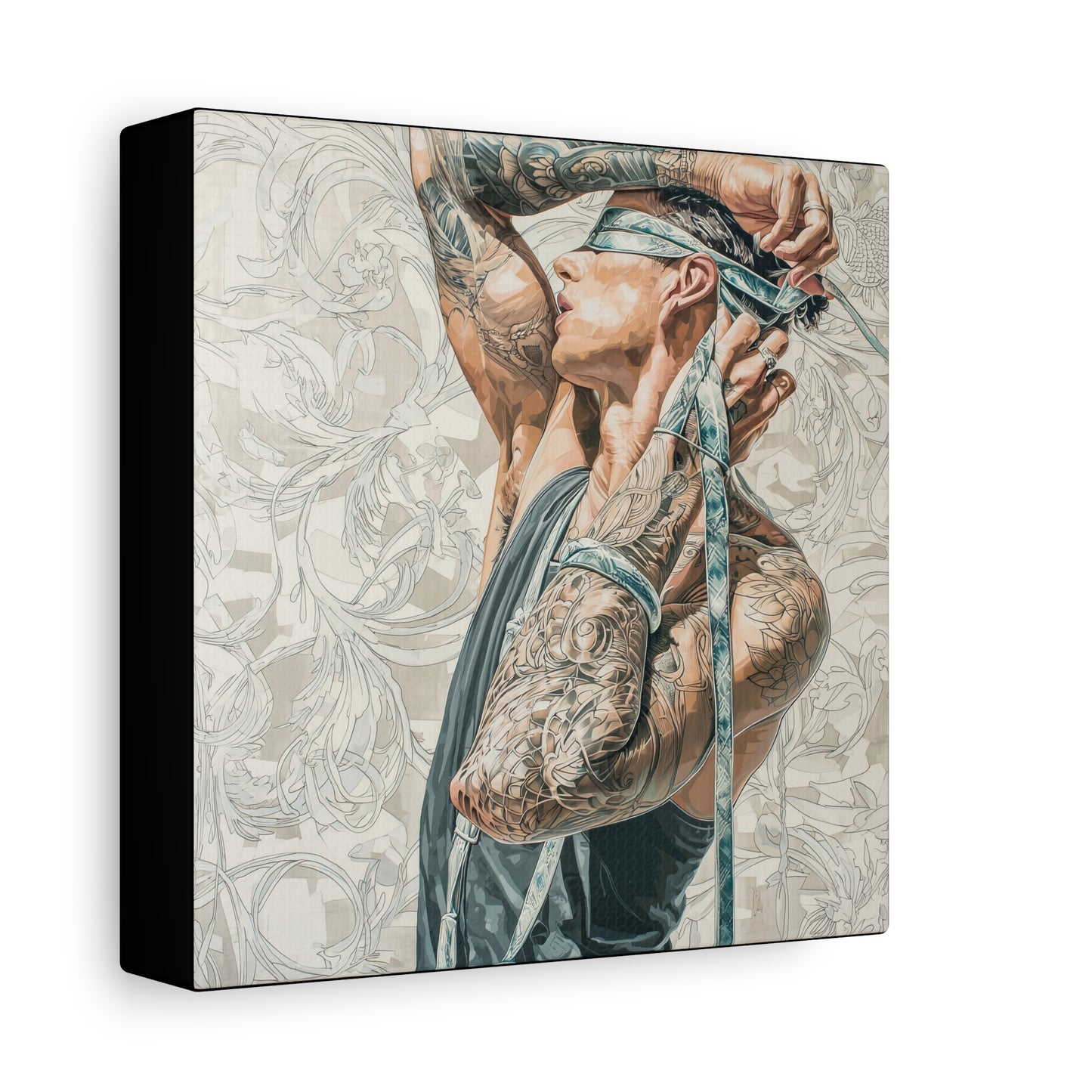 Gallery Wrapped Canvas, Ropes and Reverence Art Canvas, Erotic Shibari Art Canvas – Ronan