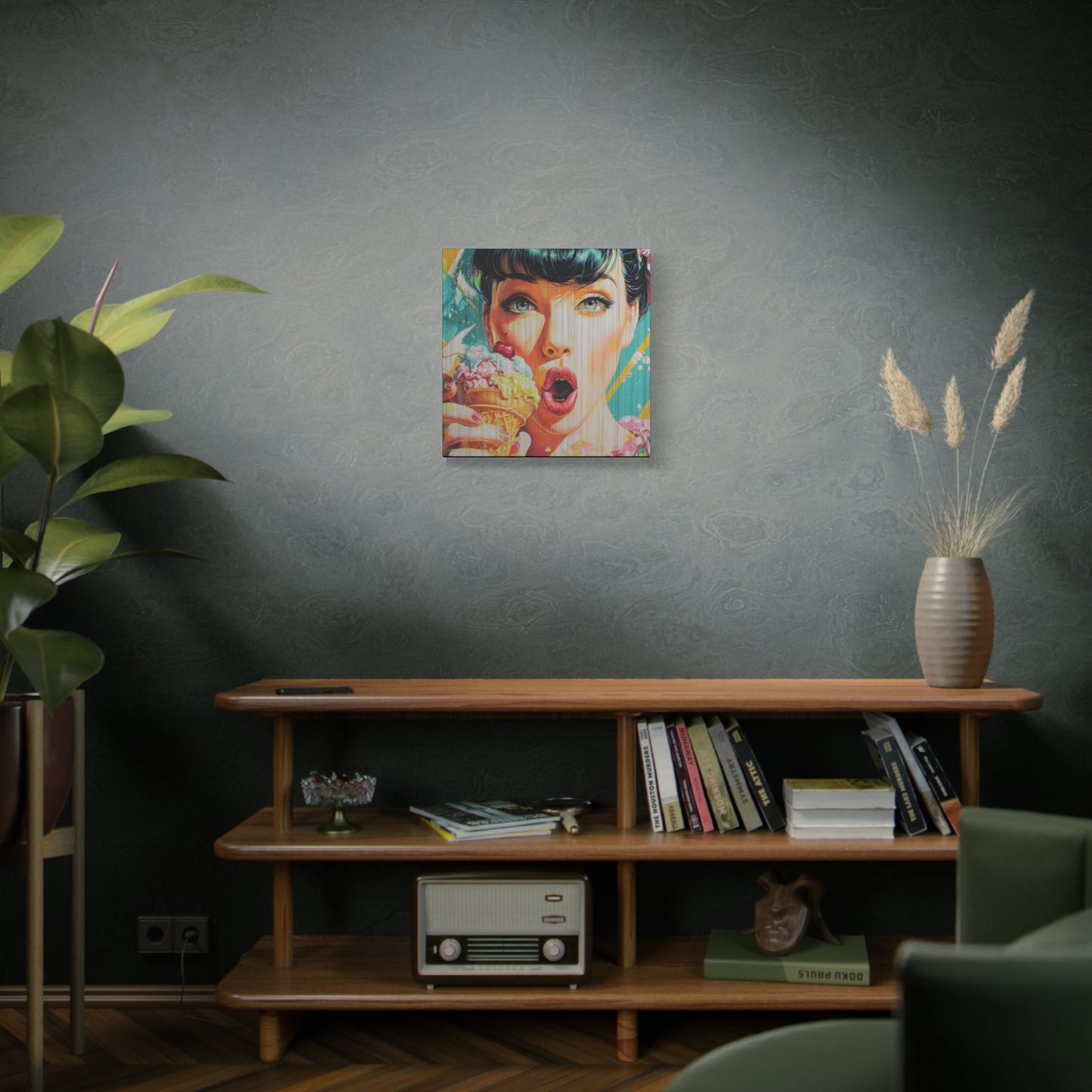 Gallery Wrapped Canvas, Sweet Summer Nostalgia, Sugar and Spice Art Canvas, Ice Cream Dreams Art – Penny