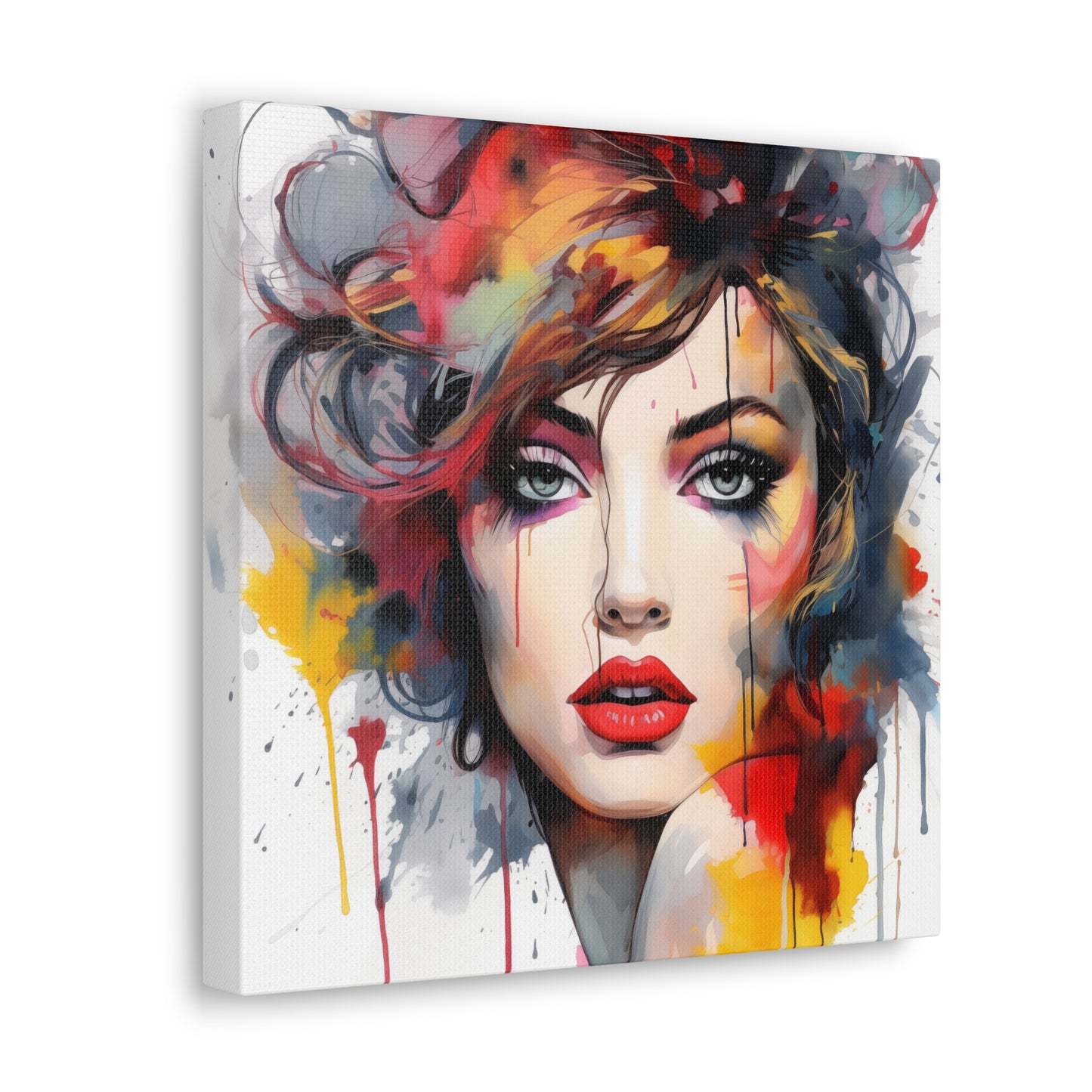 Canvas Wall Art, Gallery Wrapped Pop Art, Femme Doll Wall Art – Alessia