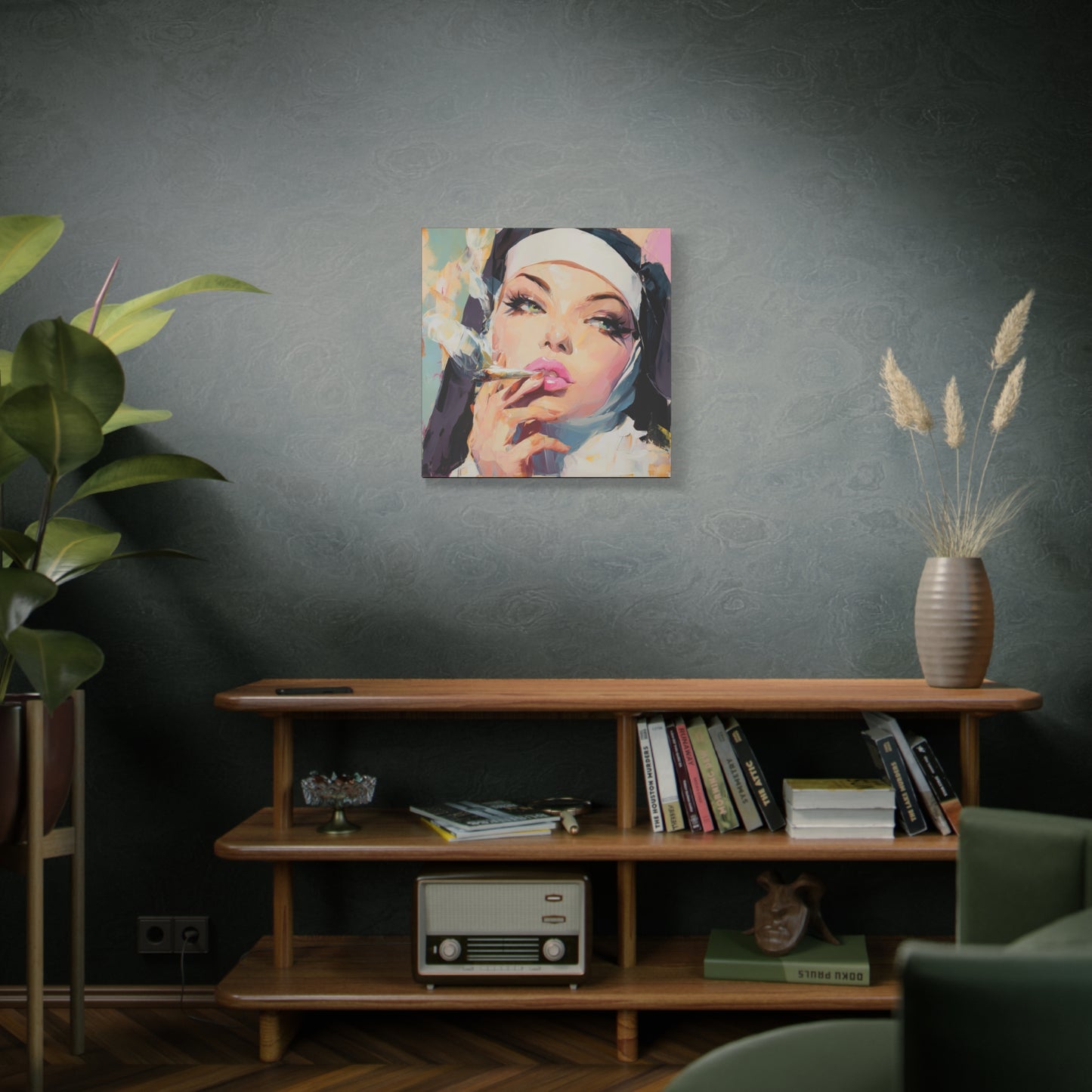 Gallery Wrapped Canvas, Habits and Heresy Art Canvas, Naughty Nuns Art Canvas – Sister Felicity