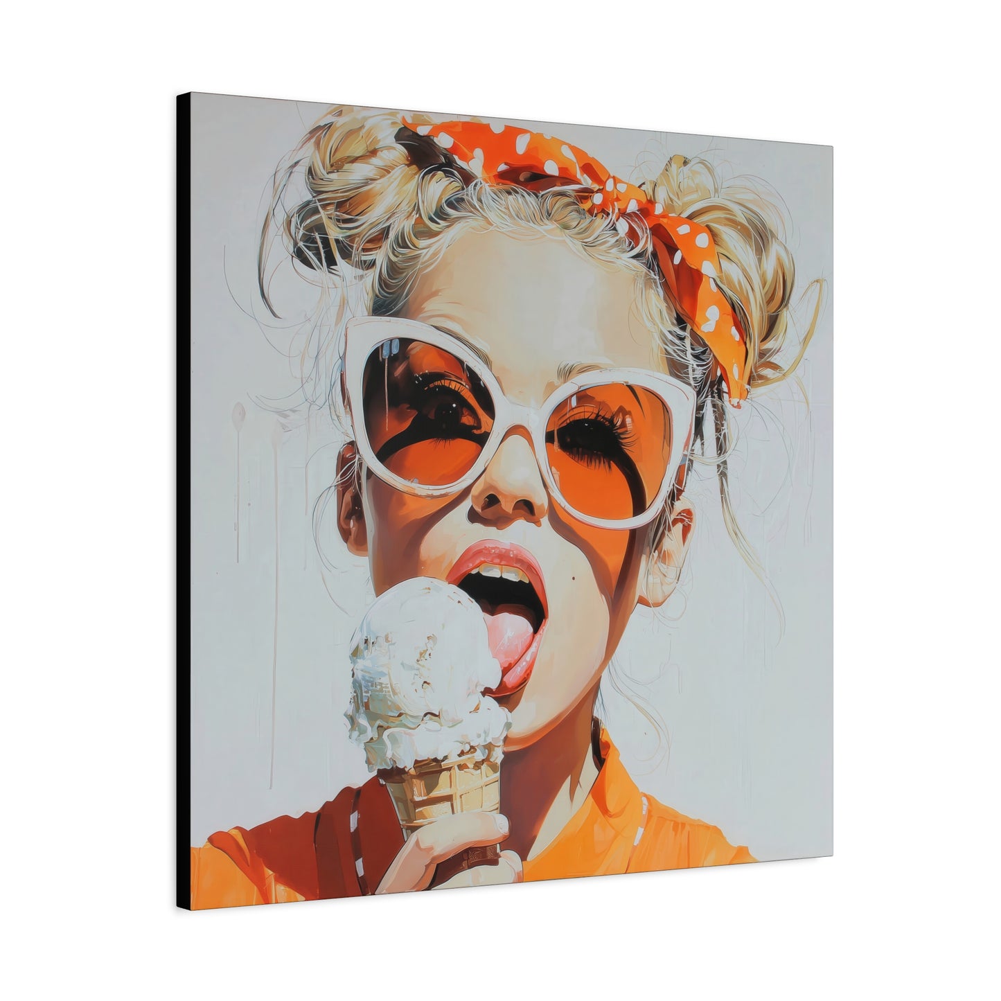 Gallery Wrapped Canvas, Sweet Summer Nostalgia, Sugar and Spice Art Canvas, Ice Cream Dreams Art – Birdie