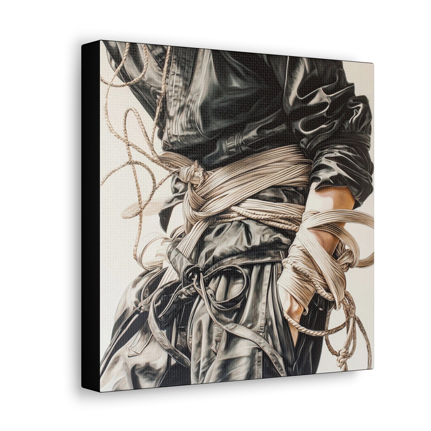 Gallery Wrapped Canvas, Ropes and Reverence Art Canvas, Erotic Shibari Art Canvas – Henri