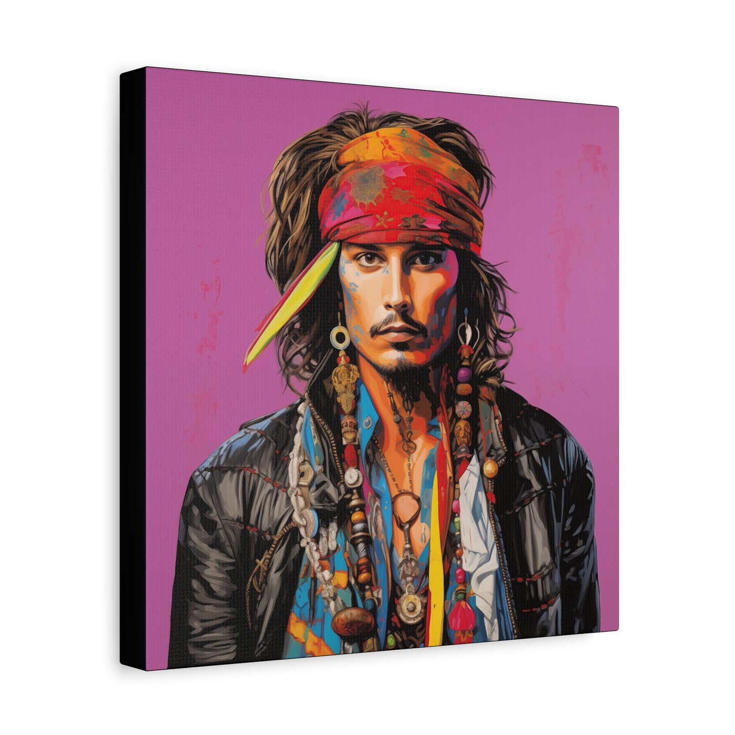Gallery Wrapped Canvas, Celebrity Inspired, Pop Art Canvas – Johnny