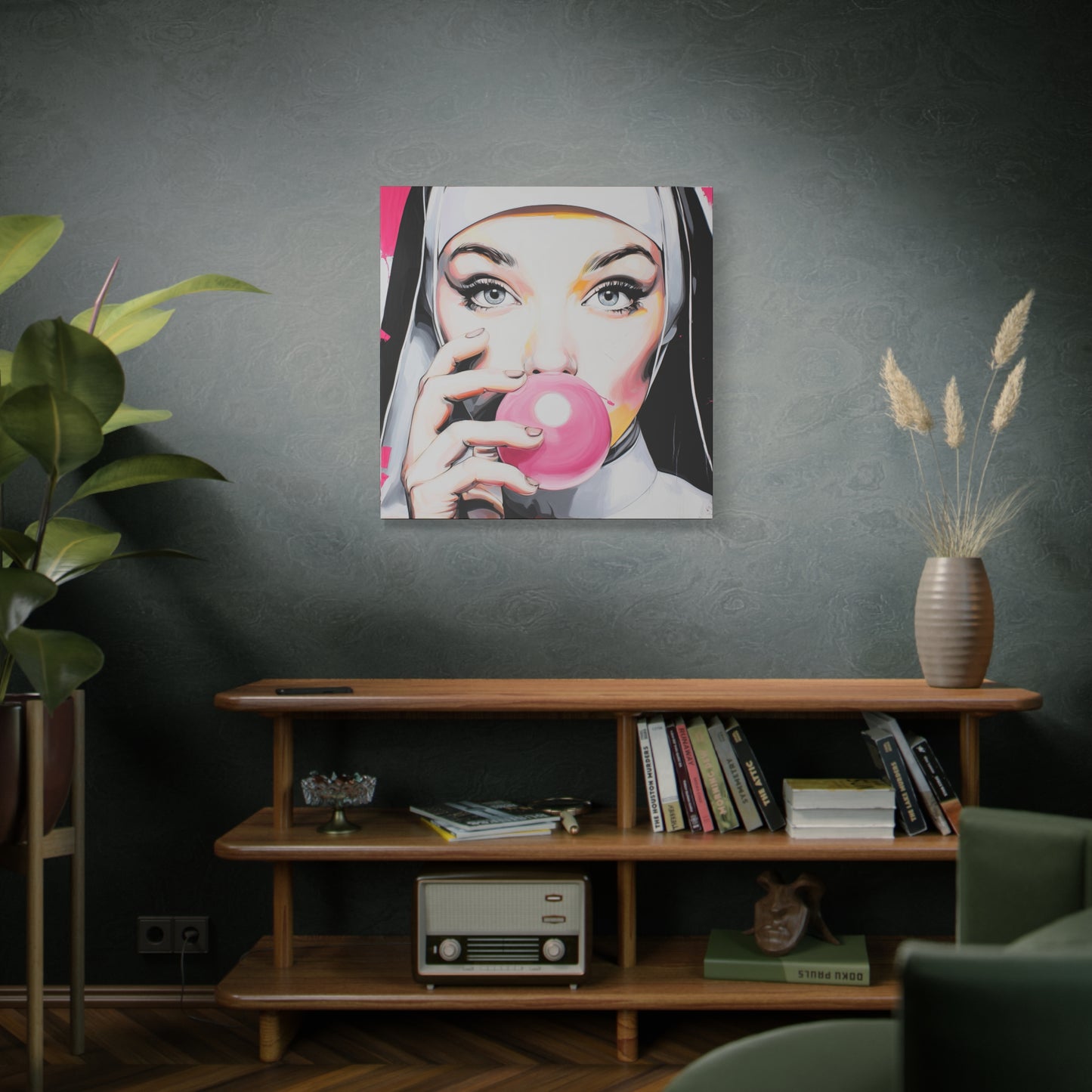 Gallery Wrapped Canvas, Habits and Heresy Art Canvas, Naughty Nuns Art Canvas – Sister Gloria