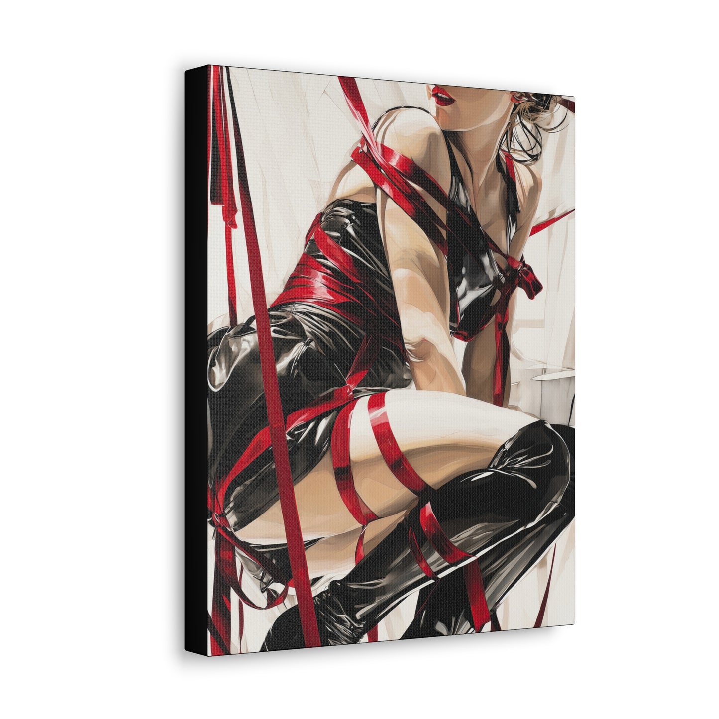 Gallery Wrapped Canvas, Ropes and Reverence Art Canvas, Erotic Shibari Art Canvas – Monica