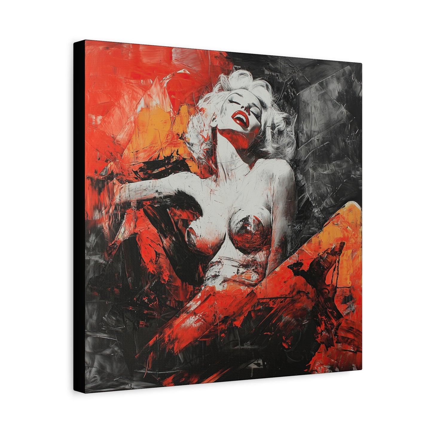 Gallery Wrapped Canvas, Guilt and Grit Adult Art Canvas, Erotic Pinup Art Canvas – Gianna