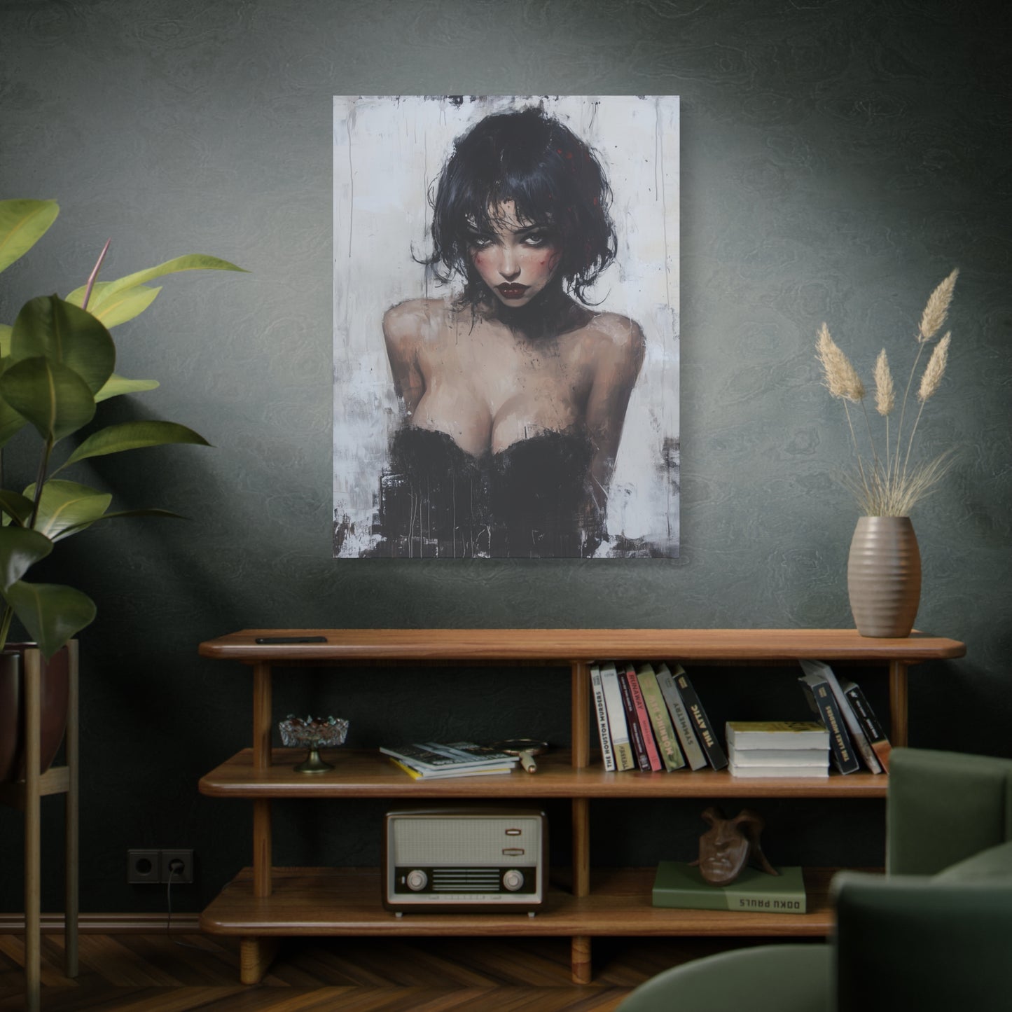 Gallery Wrapped Canvas, Sinners and Saints Art Canvas, Erotic Pinup Art Canvas – Lorna