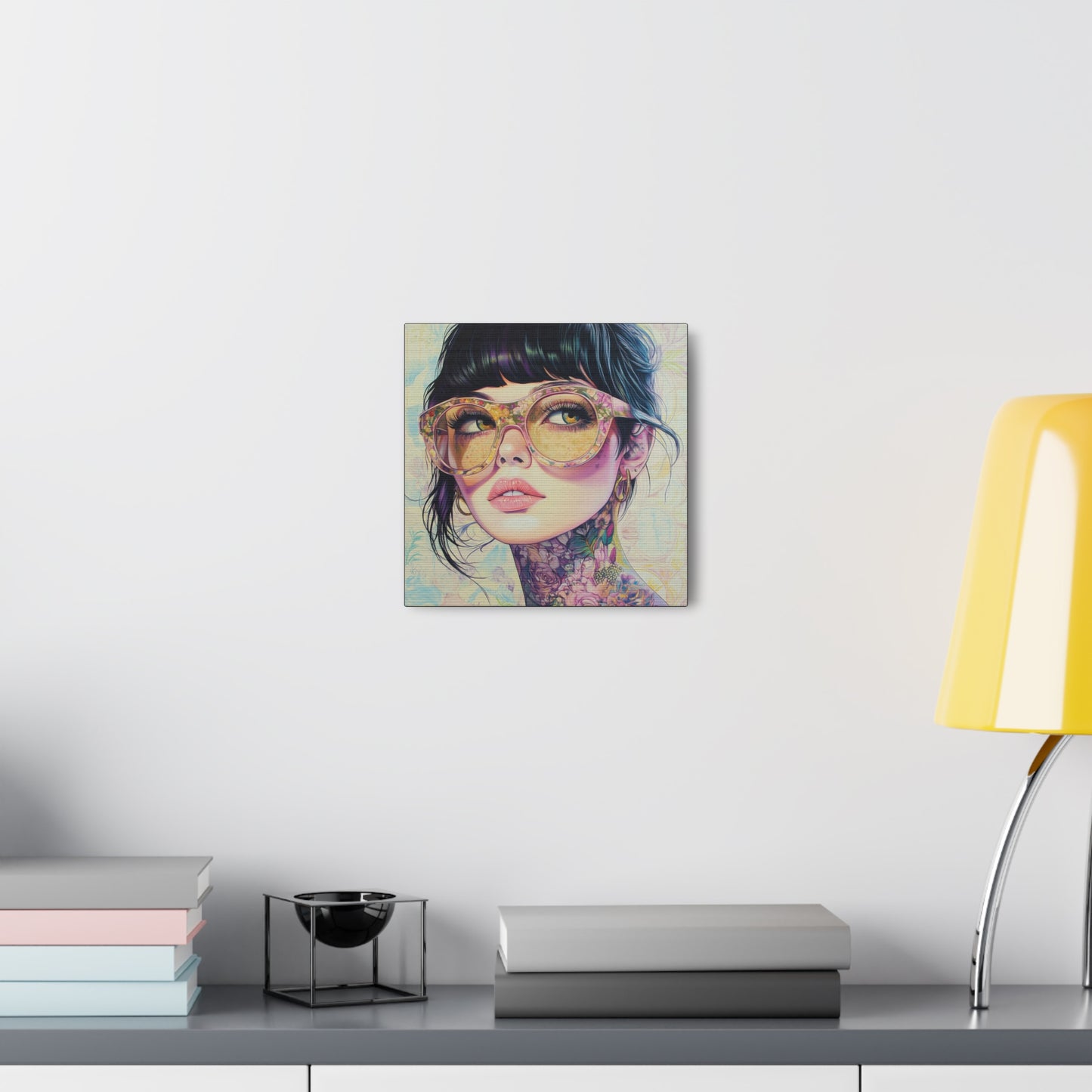 Canvas Gallery Wrap, Ladies in Lenses Wall Art, Abstract Femme Girl Art - Lucy