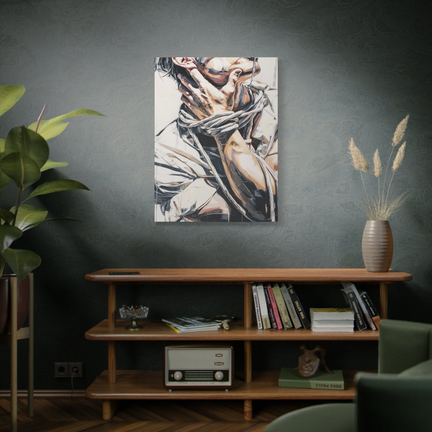 Gallery Wrapped Canvas, Ropes and Reverence Art Canvas, Erotic Shibari Art Canvas – Gary