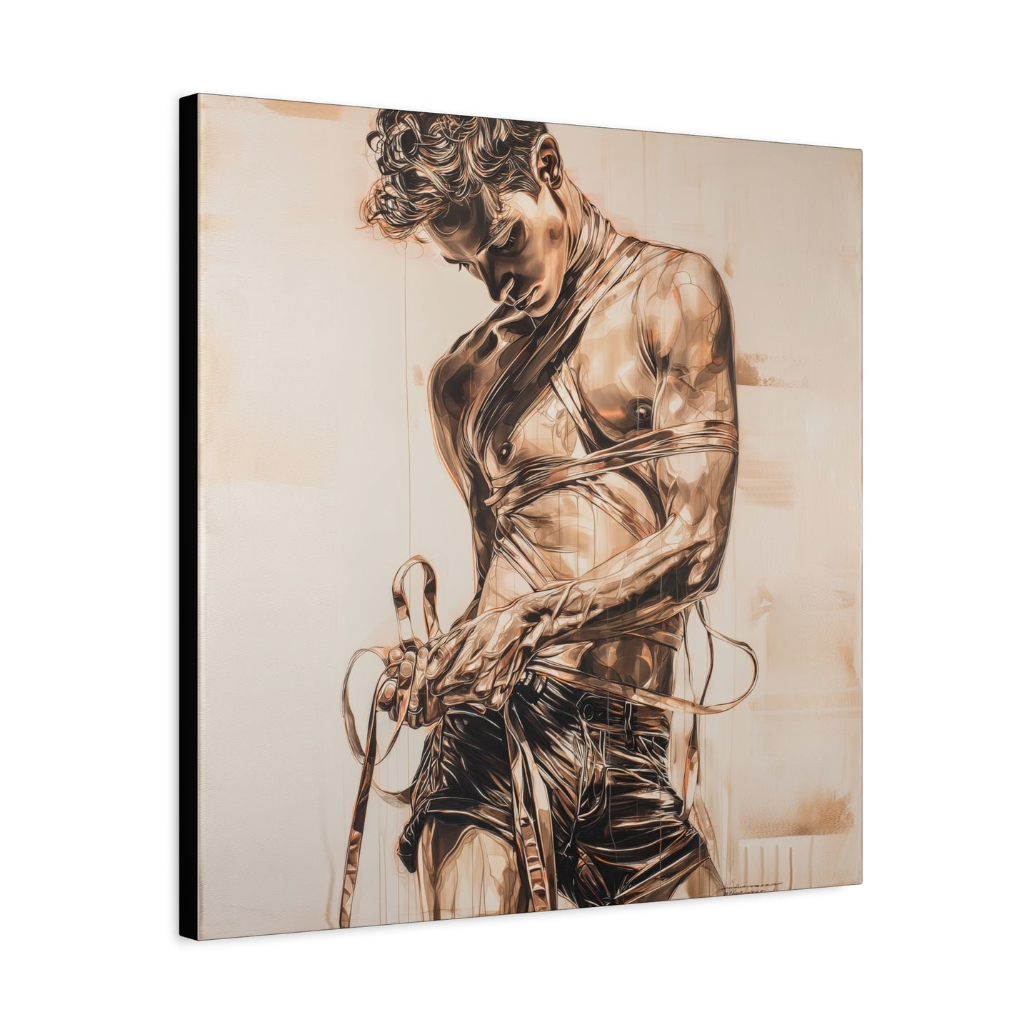 Gallery Wrapped Canvas, Ropes and Reverence Art Canvas, Erotic Shibari Art Canvas – Orion