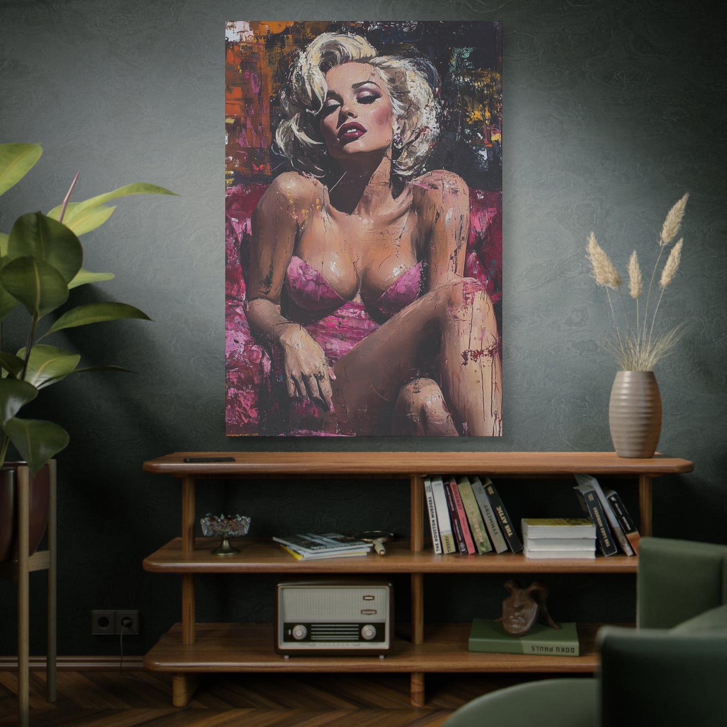 Gallery Wrapped Canvas, Guilt and Grit Art Canvas, Erotic Pinup Art Canvas – Alexis