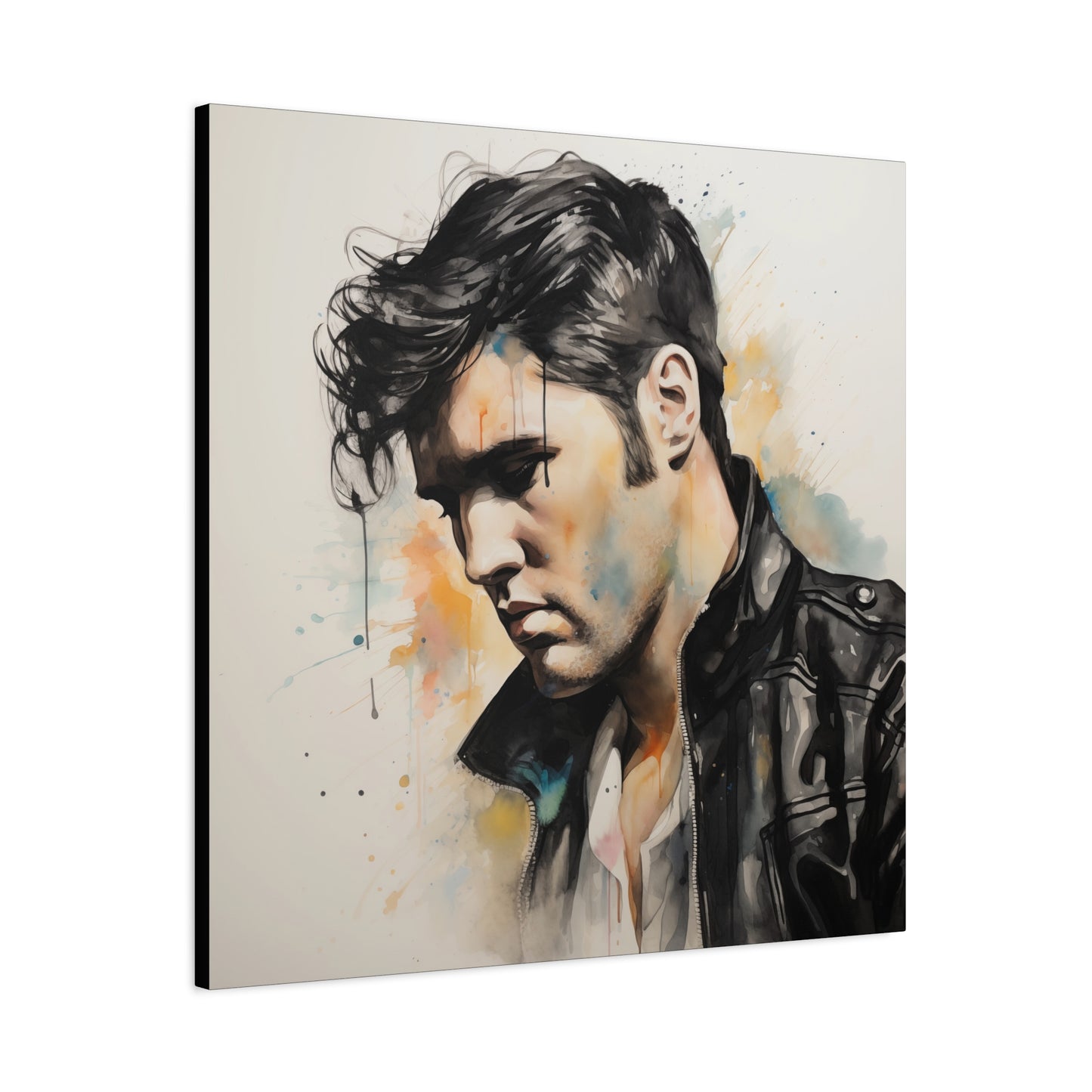 Gallery Wrapped Canvas, Celebrity Inspired, Pop Art Canvas – Elvis Also