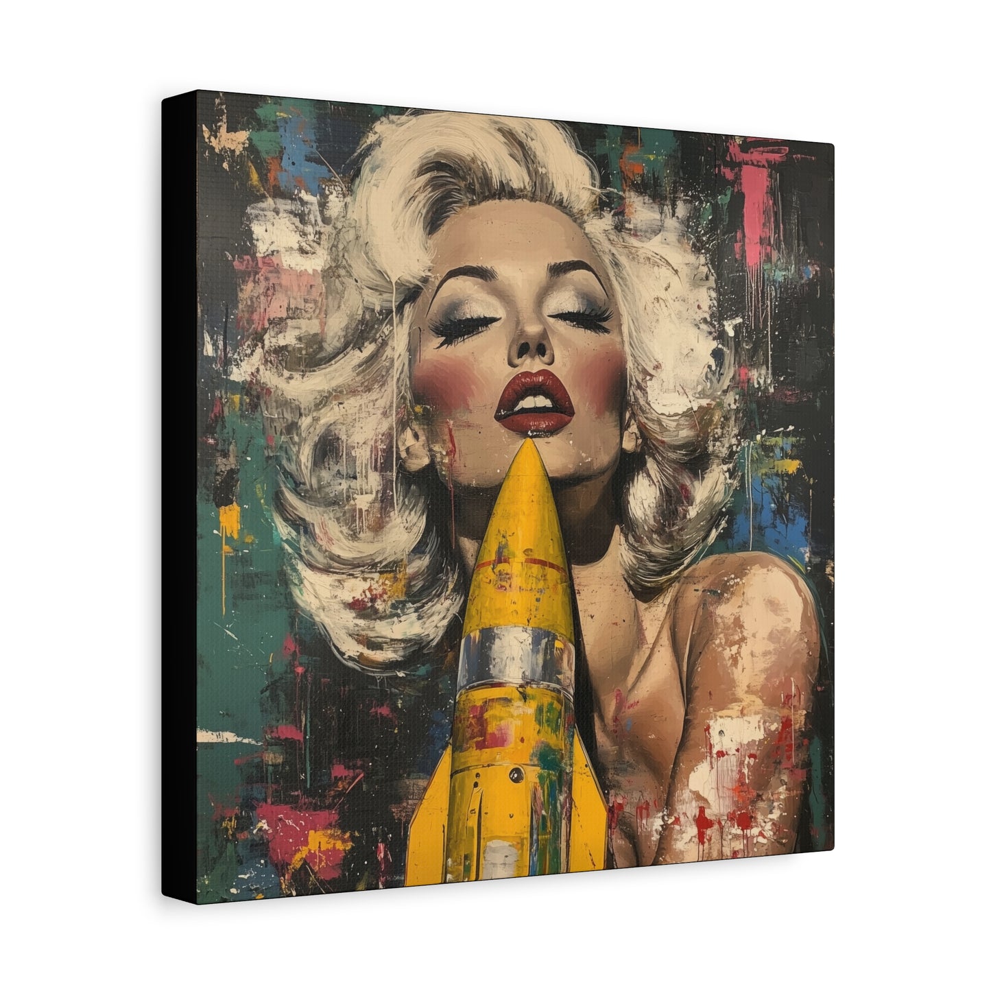 Gallery Wrapped Canvas, Guilt and Grit Adult Art Canvas, Erotic Pinup Art Canvas – Jennifer