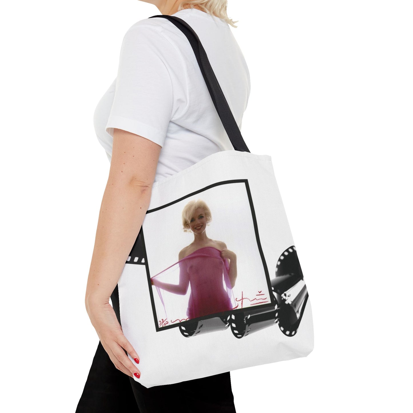 Celebrity Tote Bag, Utility Tote - Marilyn Monroe Autograph Tote - Approved Negative