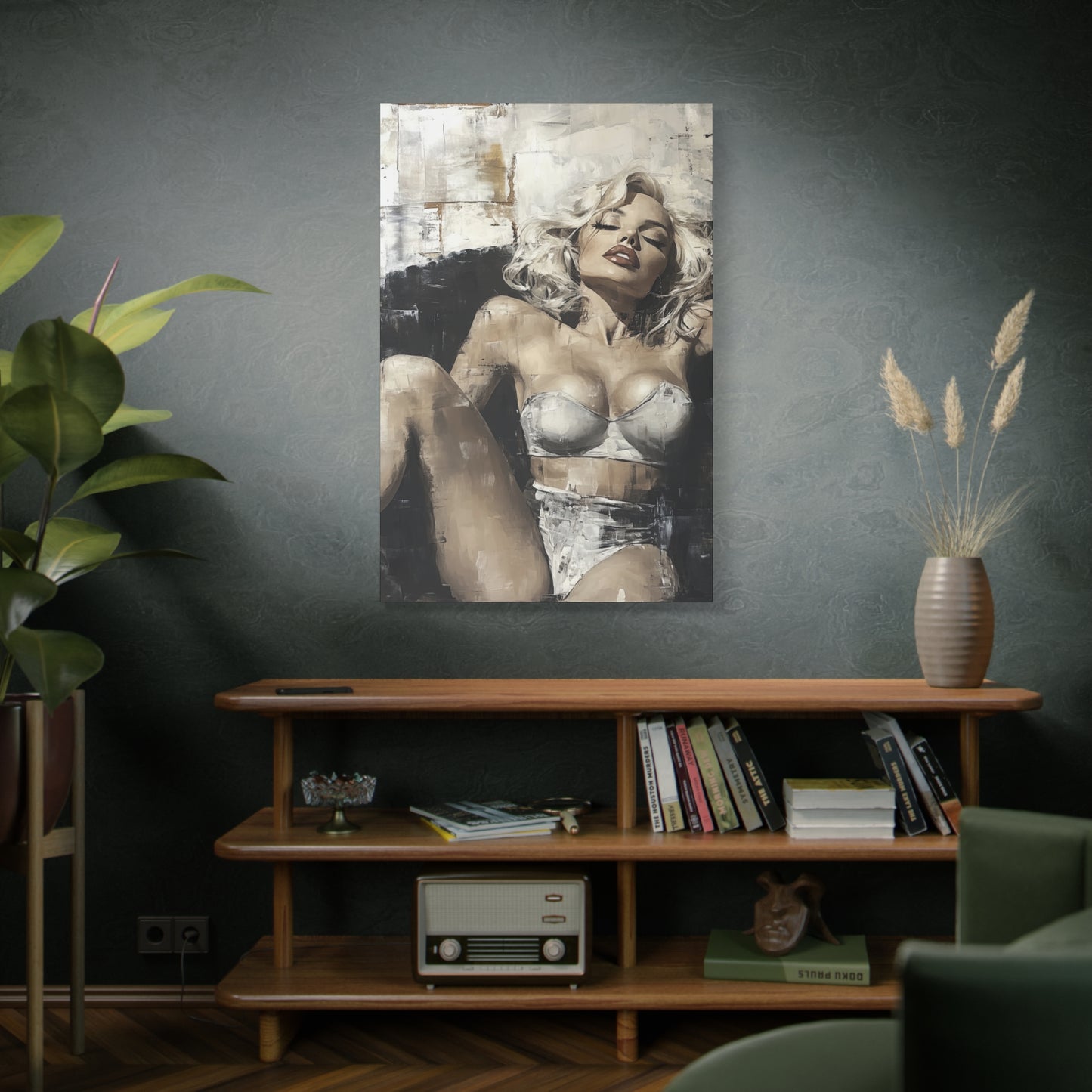 Gallery Wrapped Canvas, Guilt and Grit Adult Art Canvas, Erotic Pinup Art Canvas – Lyra