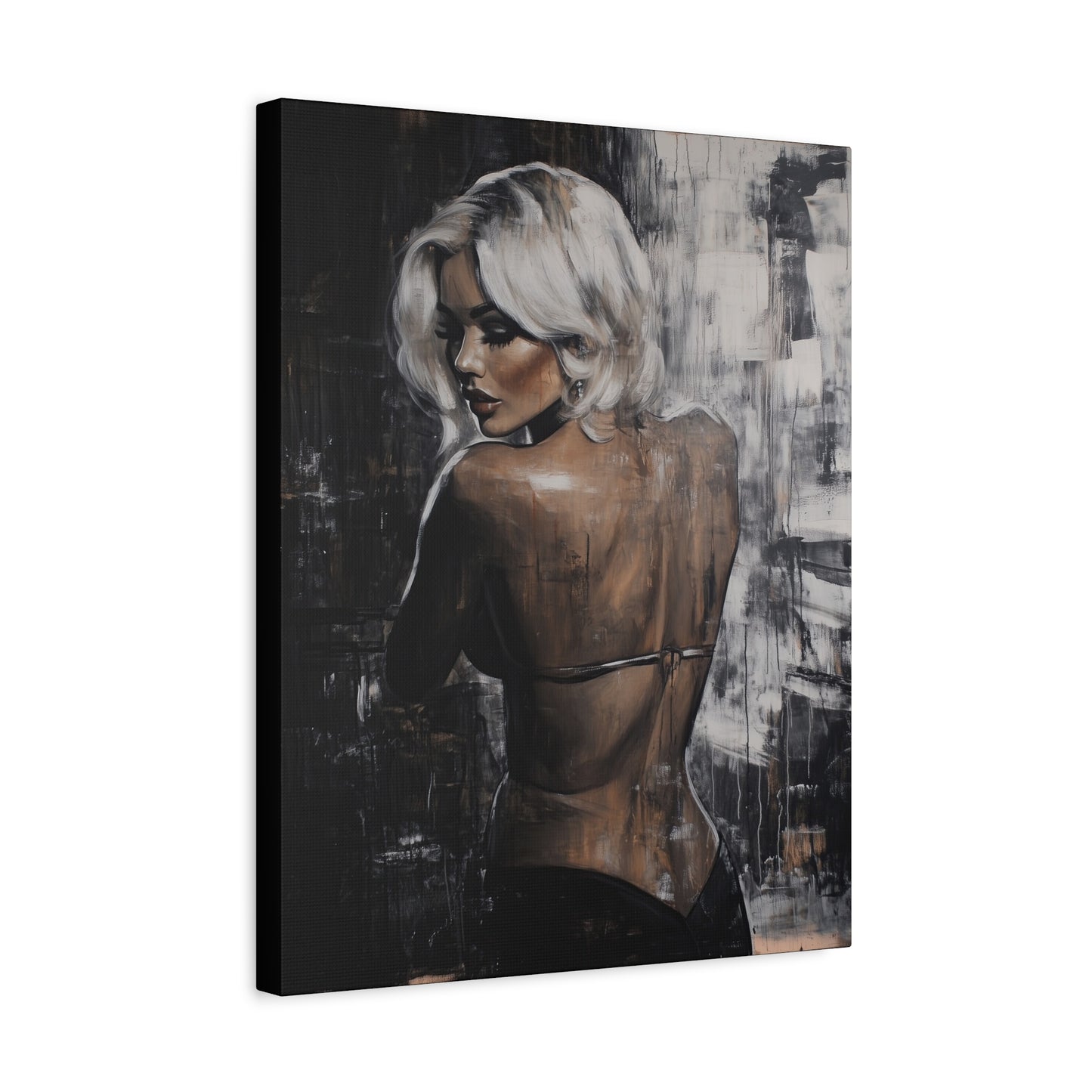 Gallery Wrapped Canvas, Guilt and Grit Adult Art Canvas, Erotic Pinup Art Canvas – Odette