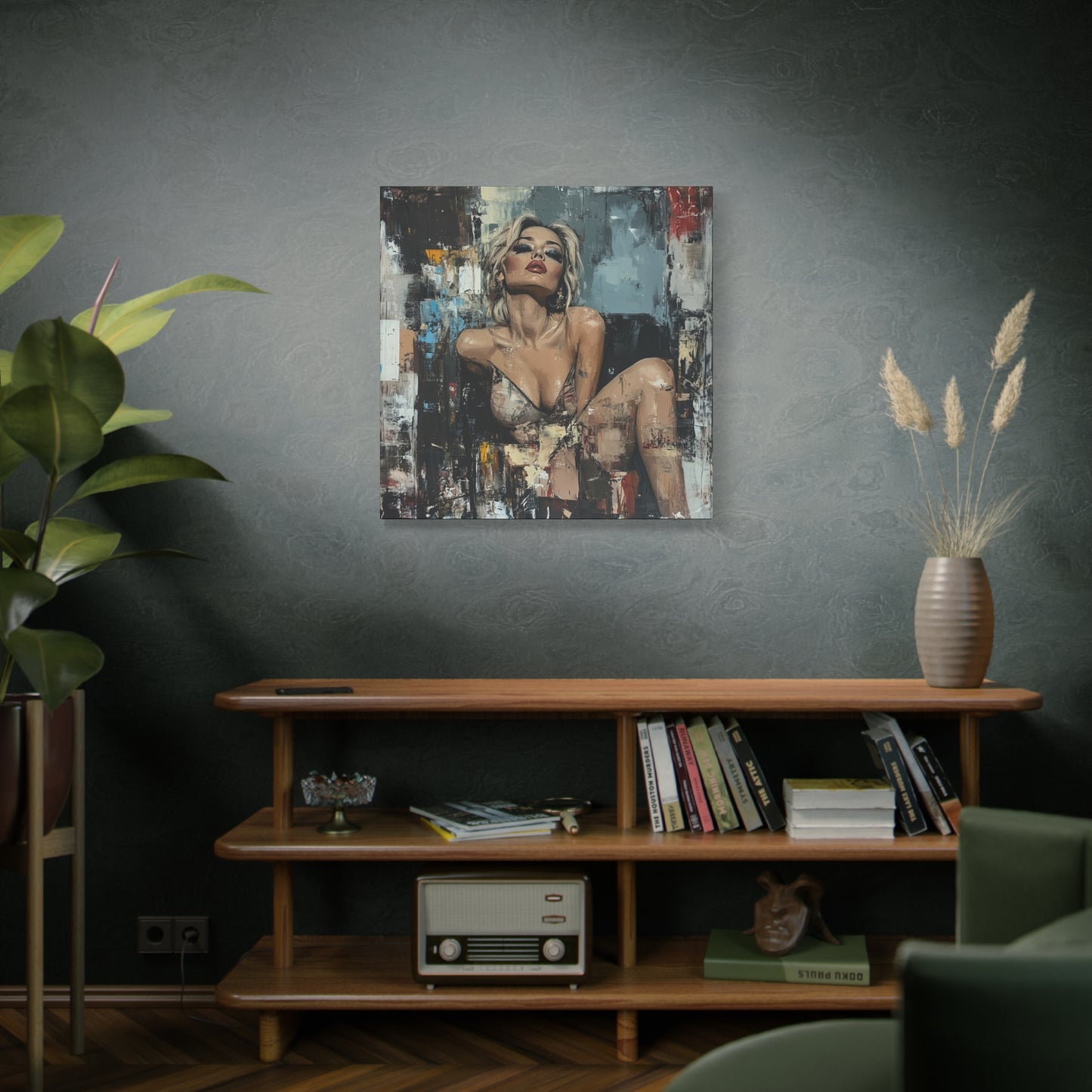 Gallery Wrapped Canvas, Guilt and Grit Adult Art Canvas, Erotic Pinup Art Canvas – Sienna