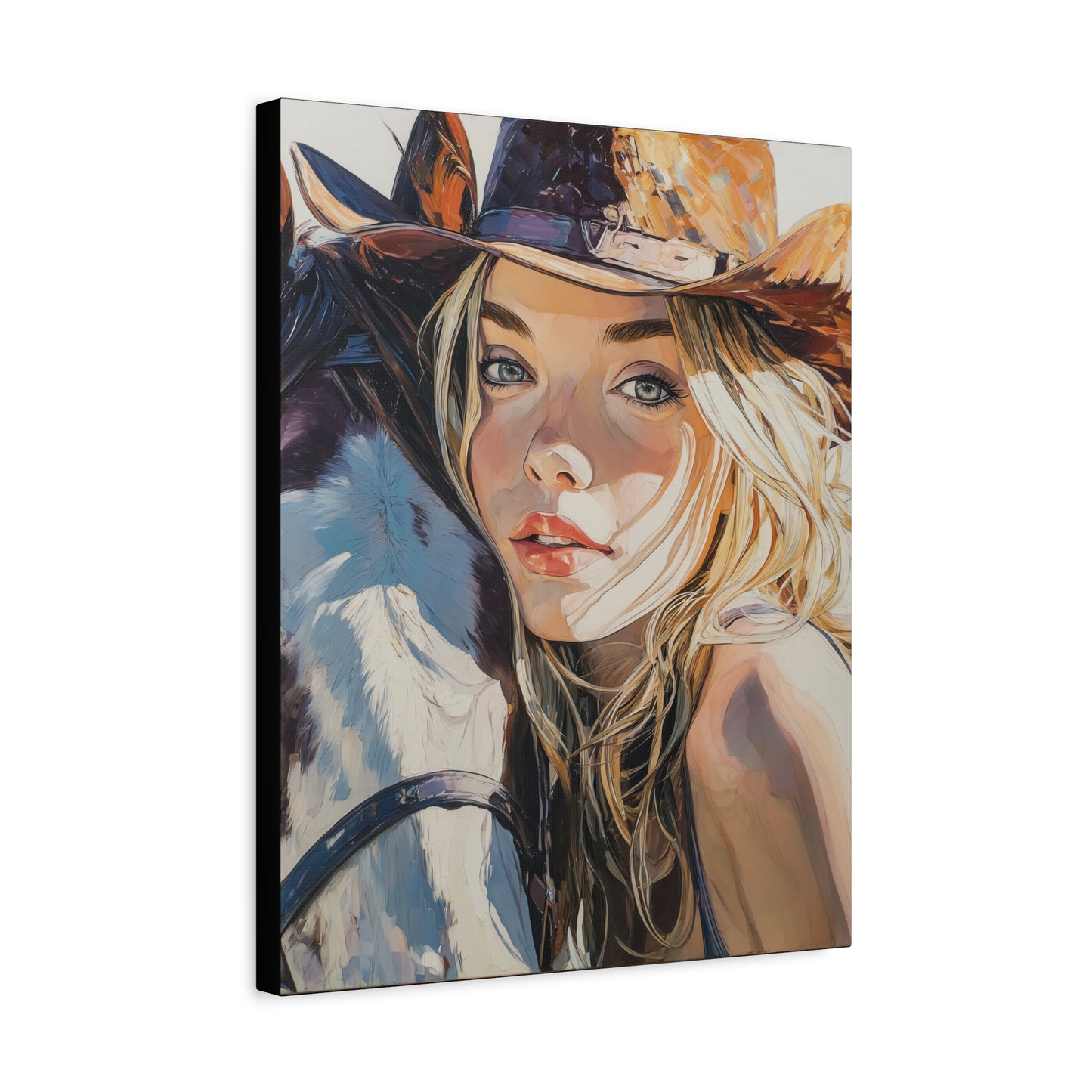 Gallery Wrapped Canvas, Wranglers and Wreckage Art Canvas, Erotic Pinup Art Canvas – Cassidy