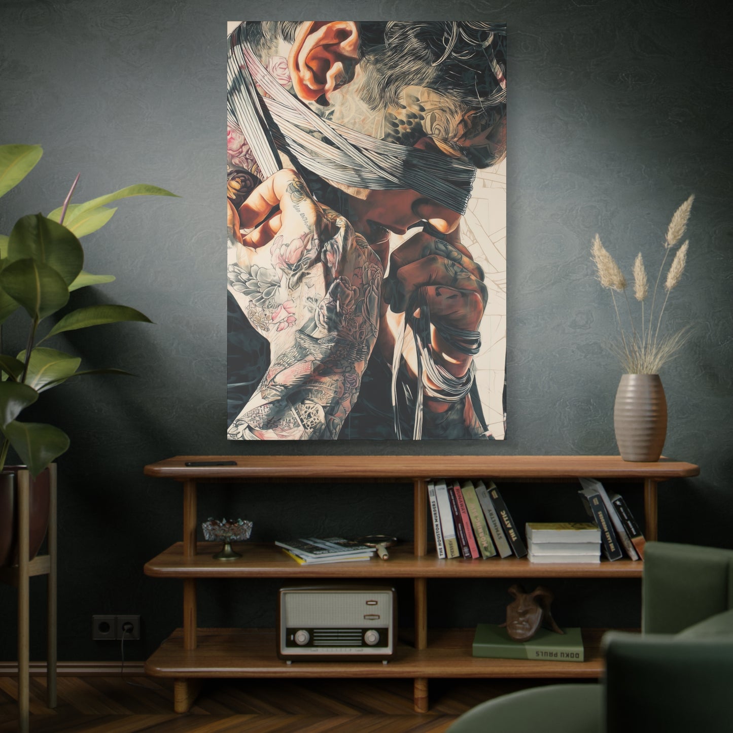 Gallery Wrapped Canvas, Ropes and Reverence Art Canvas, Erotic Shibari Art Canvas – Hiro