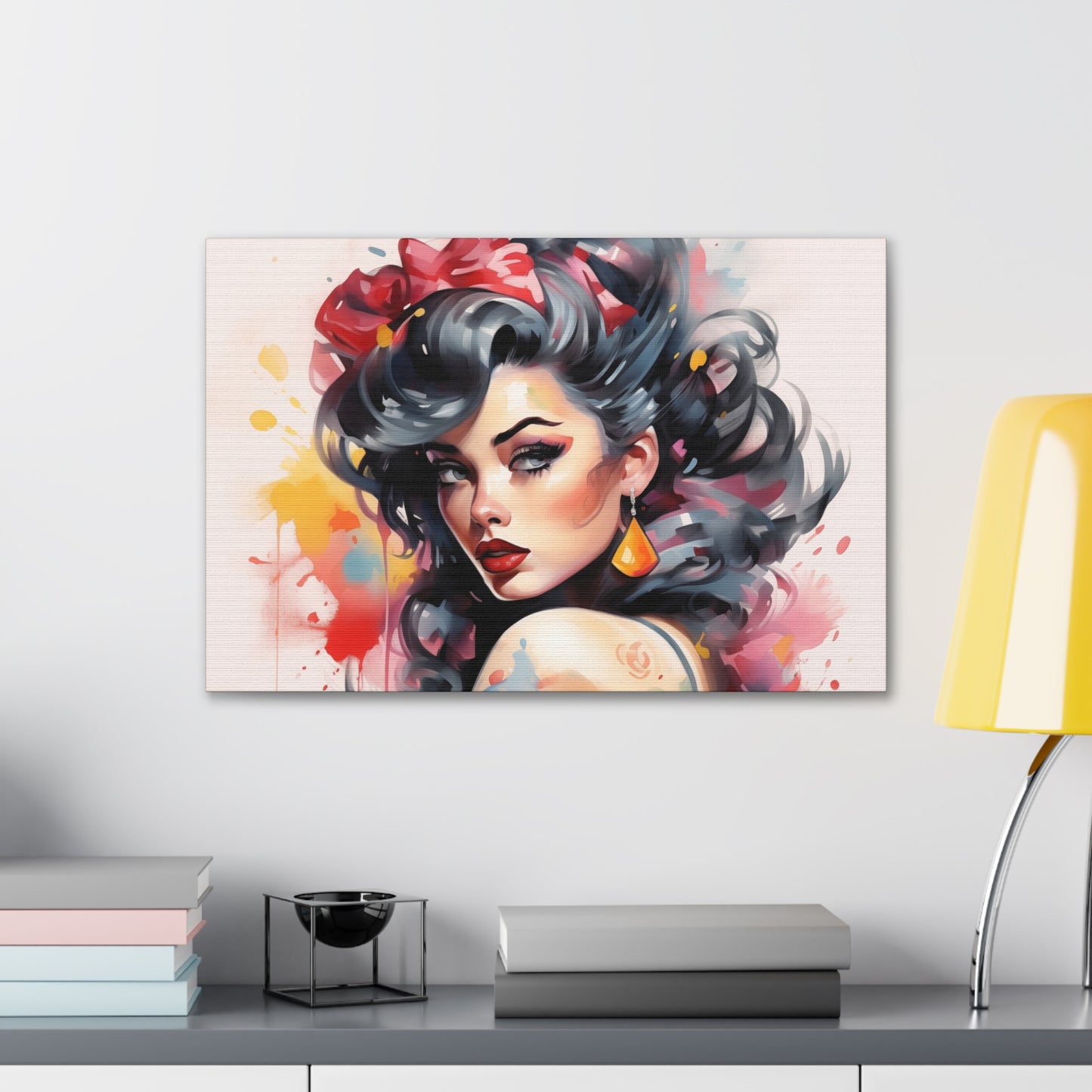 Canvas Wall Art, Gallery Wrapped Pop Art, Femme Doll Wall Art – Genevieve