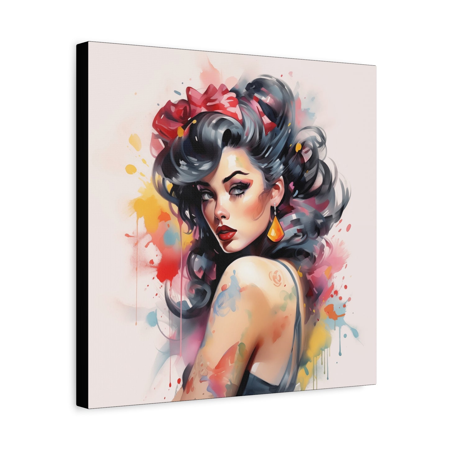 Canvas Wall Art, Gallery Wrapped Pop Art, Femme Doll Wall Art – Genevieve