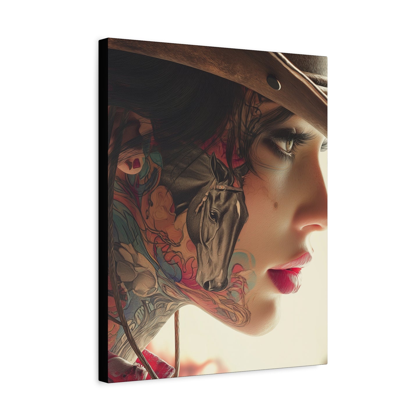 Gallery Wrapped Canvas, Wranglers and Wreckage Art Canvas, Erotic Pinup Art Canvas – Juniper