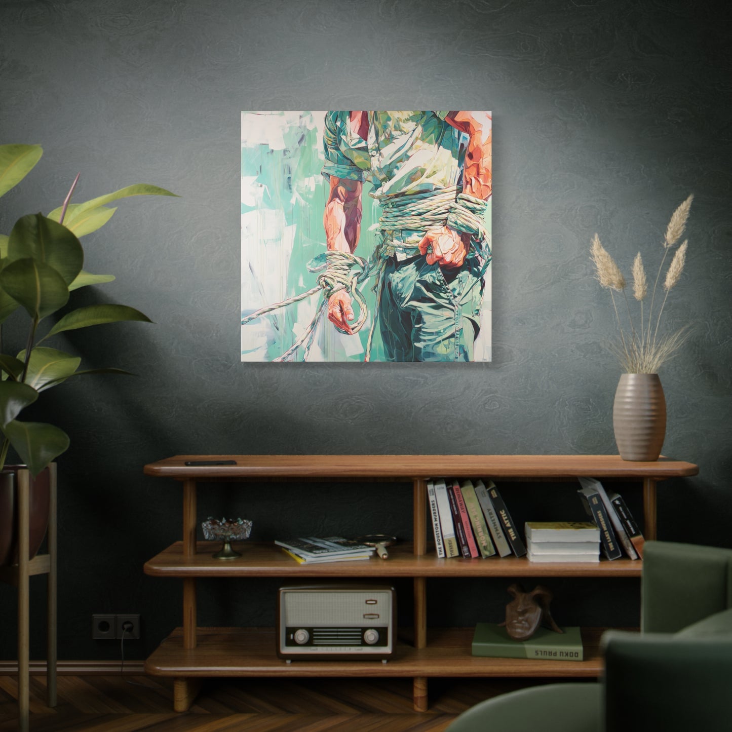 Gallery Wrapped Canvas, Ropes and Reverence Art Canvas, Erotic Shibari Art Canvas – Jiro