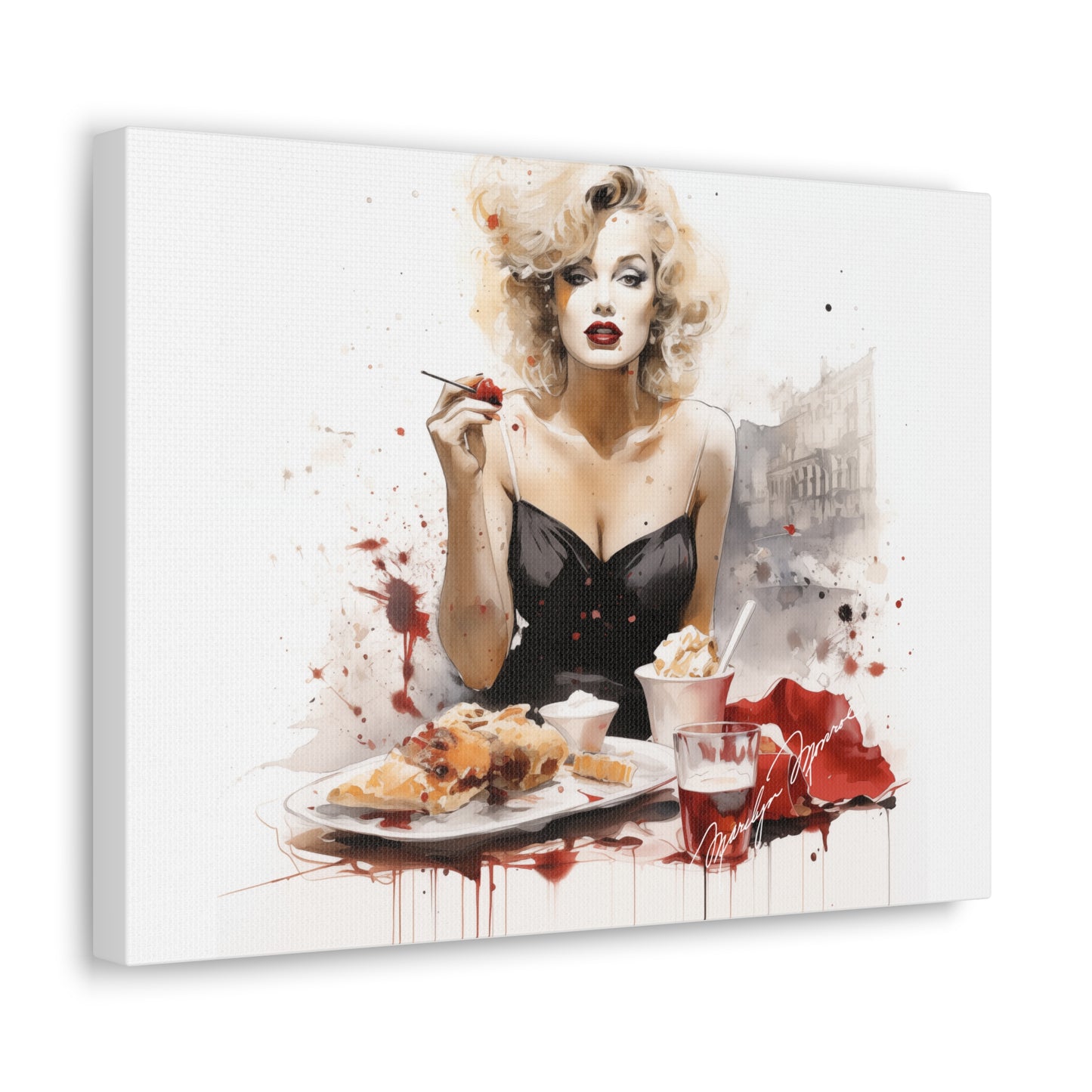 Canvas Wall Art, Gallery Wrapped Pop Art, Celebrity Wall Art – Marilyn Monroe - Cafe
