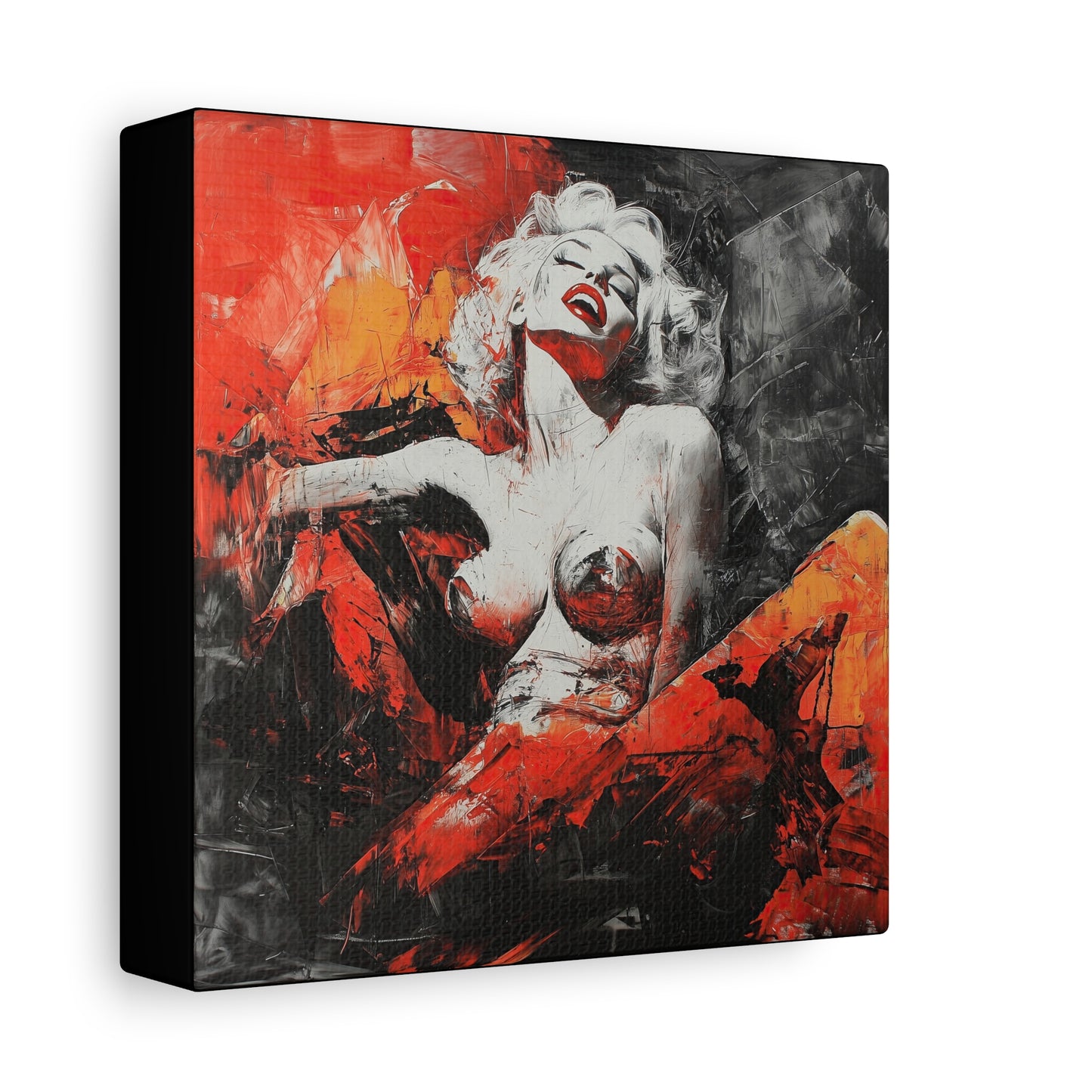 Gallery Wrapped Canvas, Guilt and Grit Adult Art Canvas, Erotic Pinup Art Canvas – Gianna