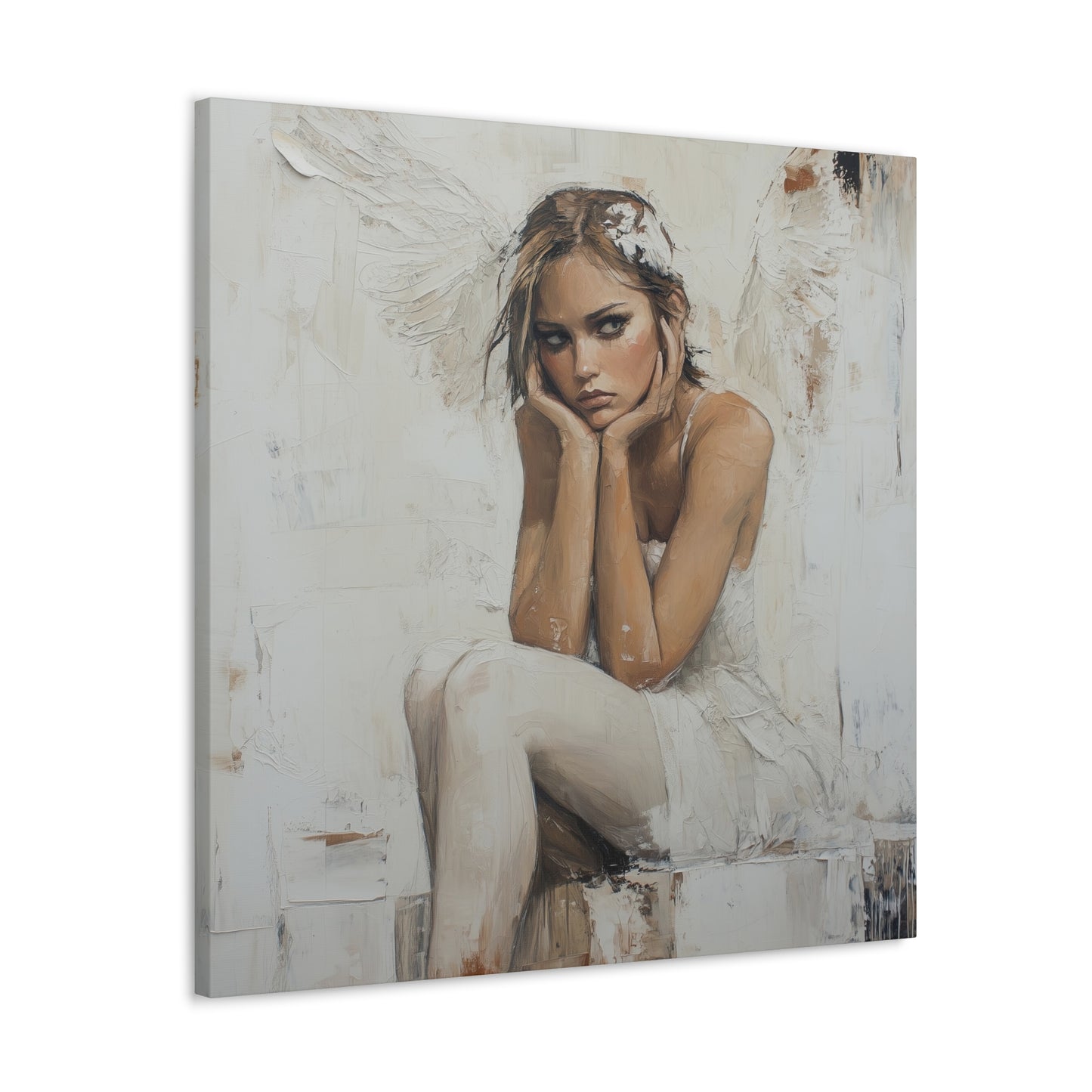 Gallery Wrapped Canvas, Sinners and Saints Art Canvas, Angel Art Canvas – Amber
