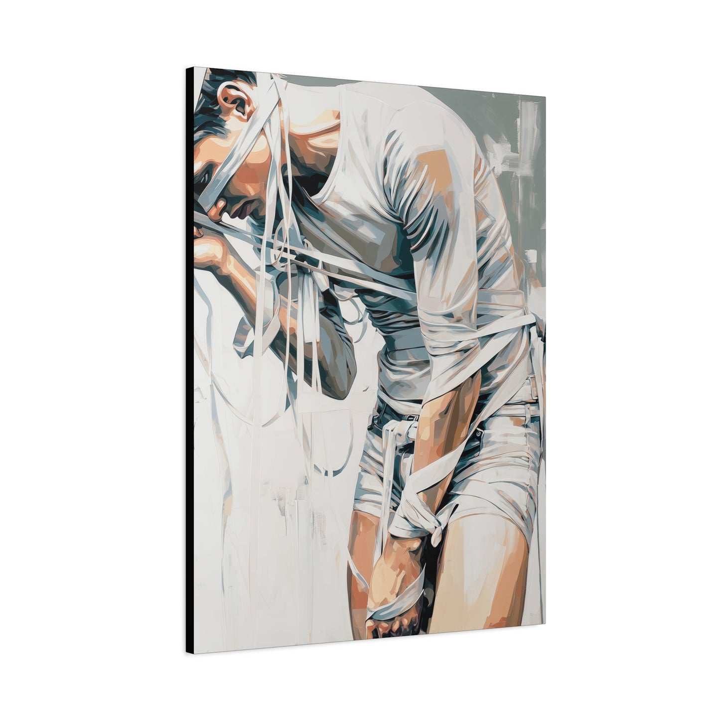 Gallery Wrapped Canvas, Ropes and Reverence Art Canvas, Erotic Shibari Art Canvas – Armand