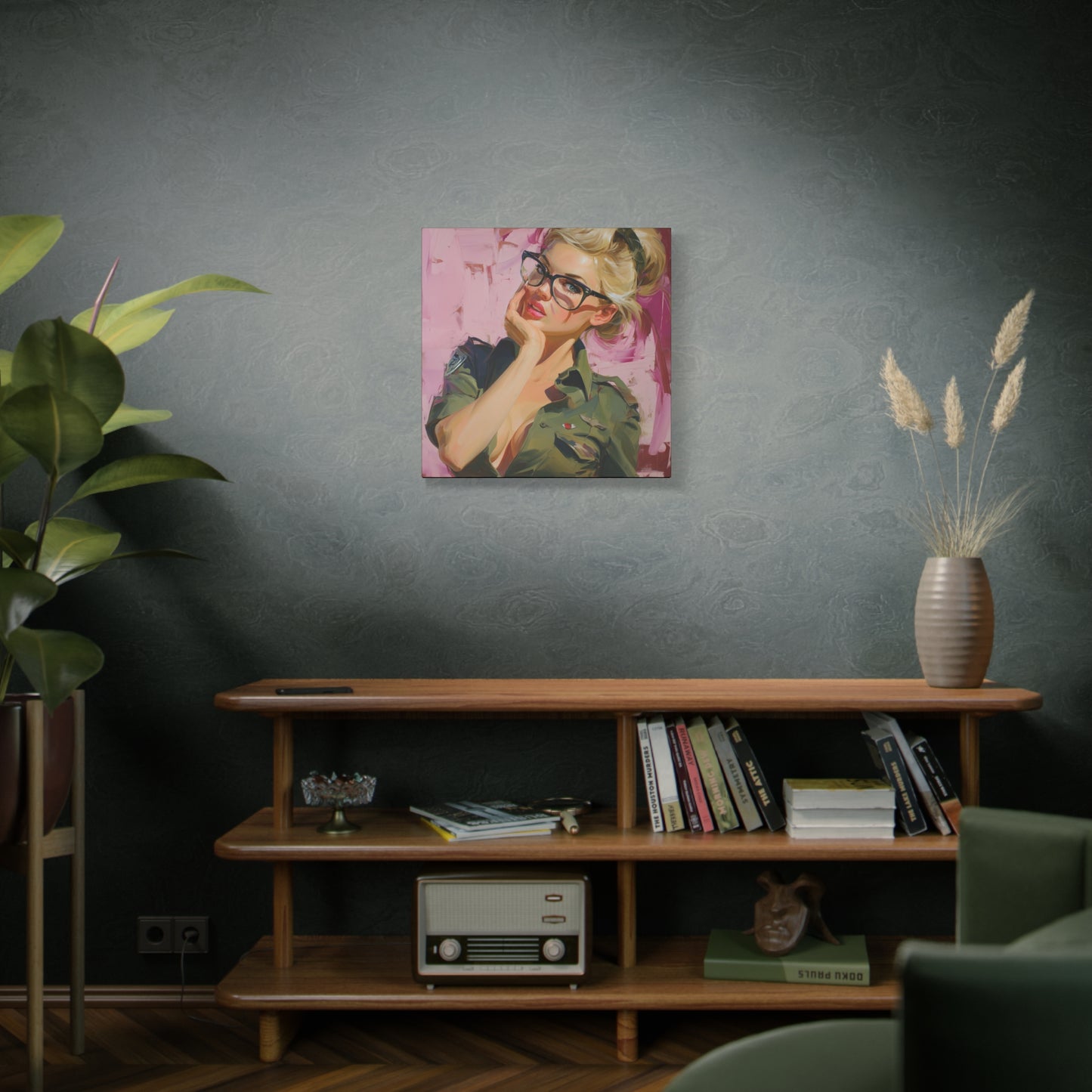 Gallery Wrapped Canvas, Liberty and Lace Art Canvas, Erotic Pinup Art Canvas – Roxanne
