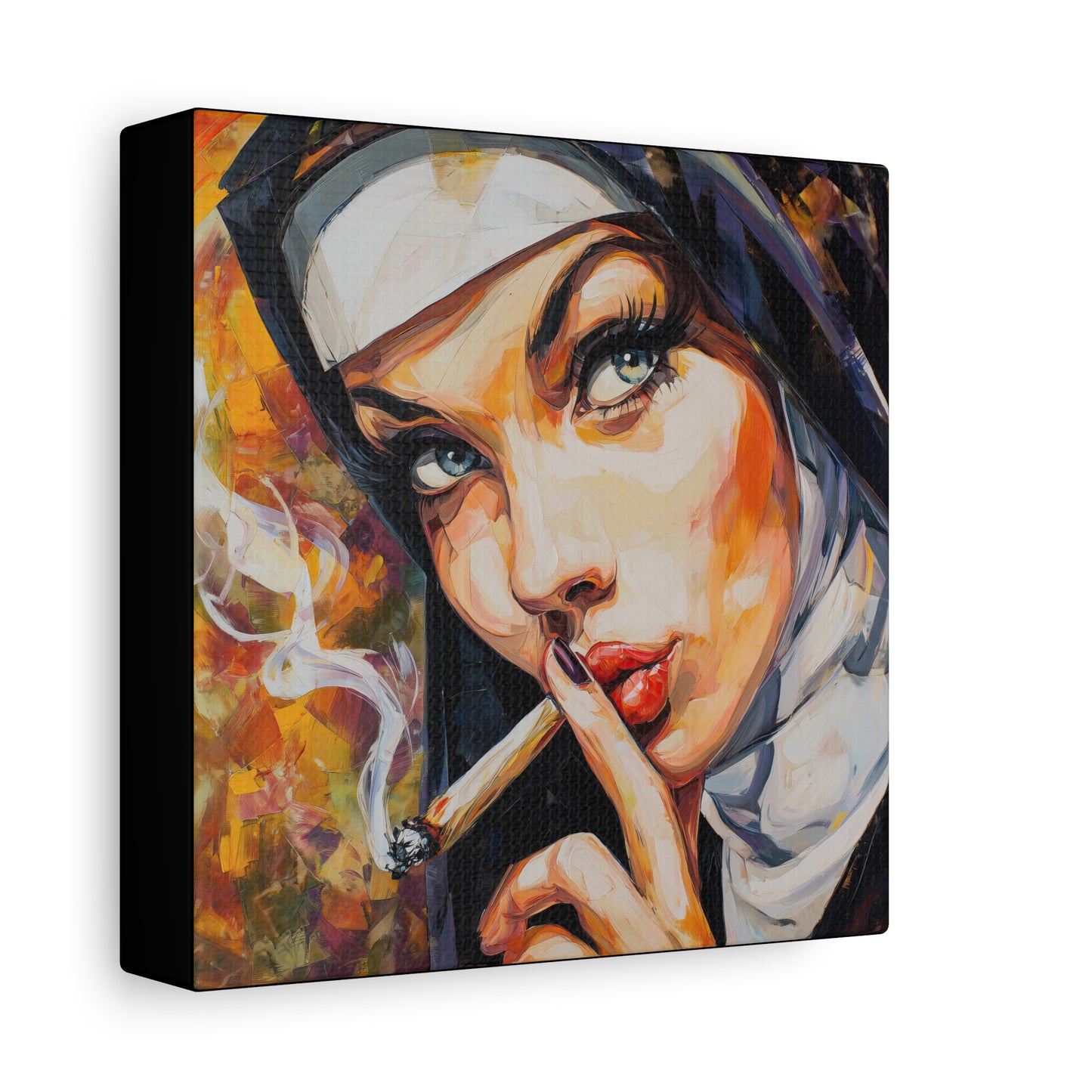 Gallery Wrapped Canvas, Habits and Heresy Art Canvas, Naughty Nuns Art Canvas – Sister Celestine