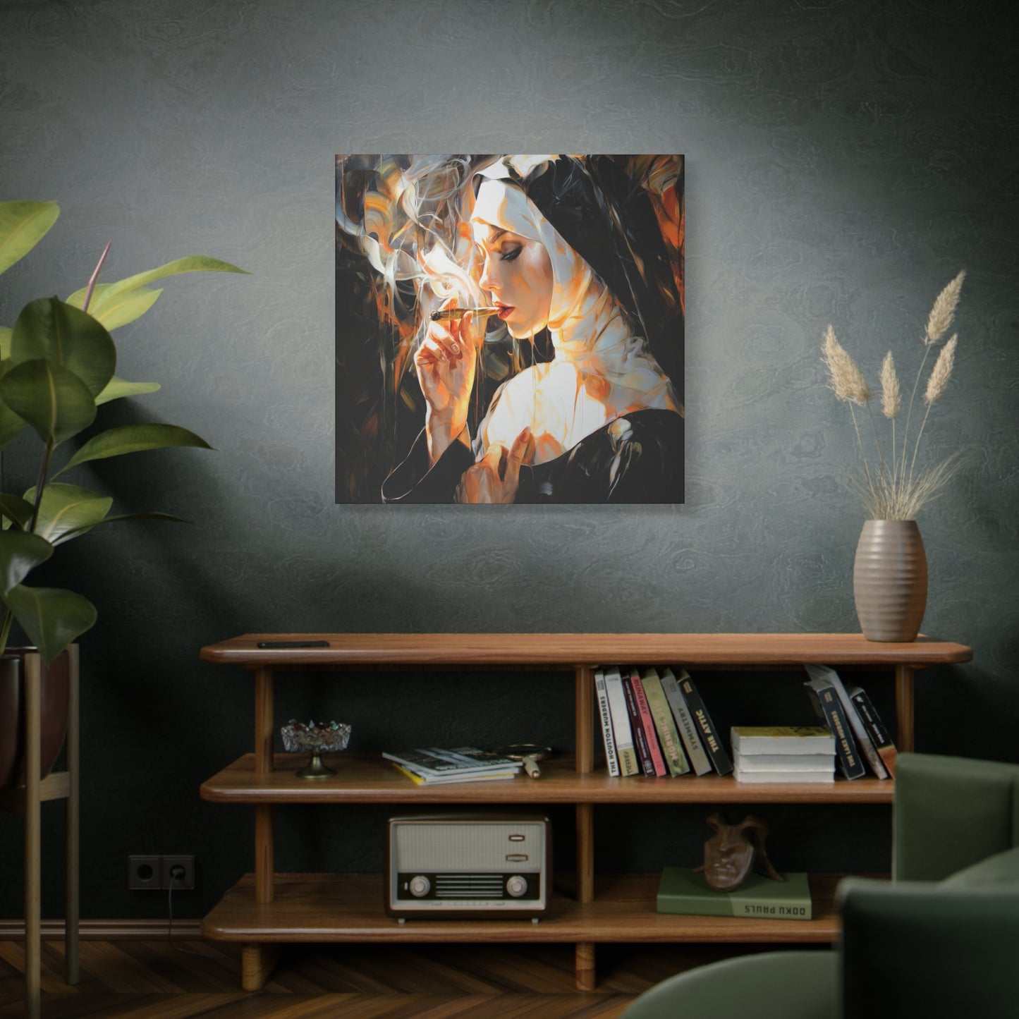 Gallery Wrapped Canvas, Habits and Heresy Art Canvas, Naughty Nuns Art Canvas – Sister Benedicta