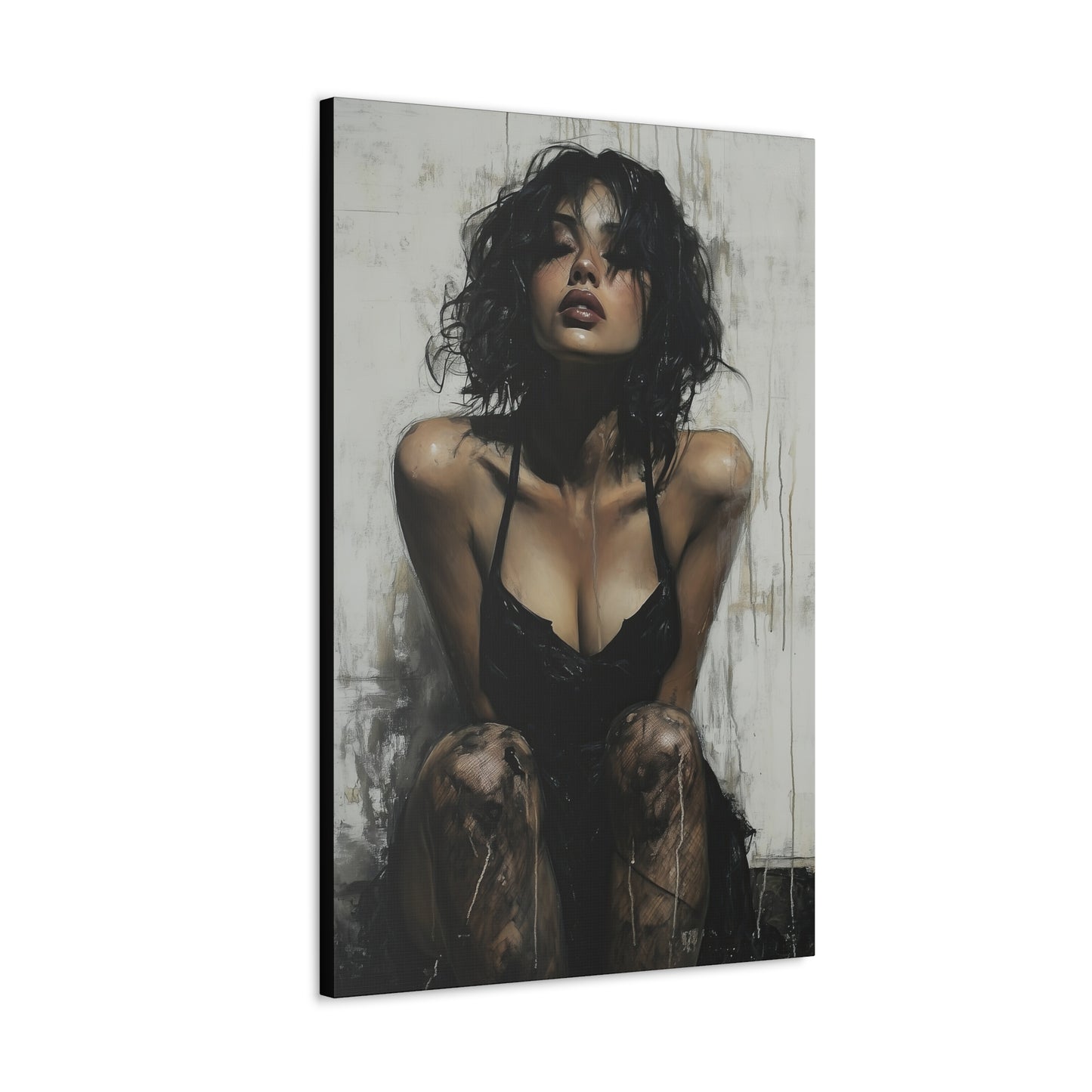 Gallery Wrapped Canvas, Sinners and Saints Art Canvas, Erotic Pinup Art Canvas – Vivienne