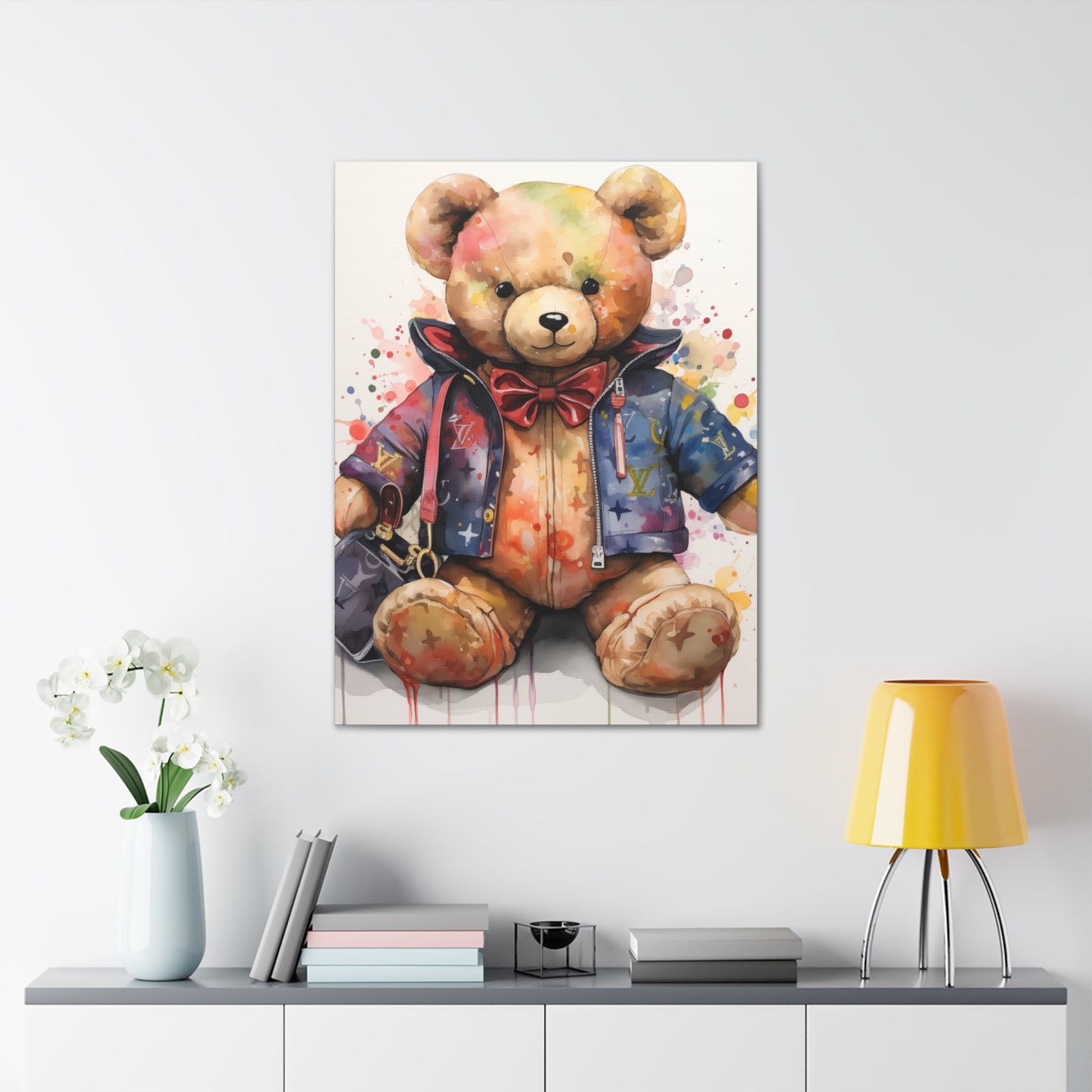 Canvas Gallery Wrap - LV Bear Wall Art - Drip